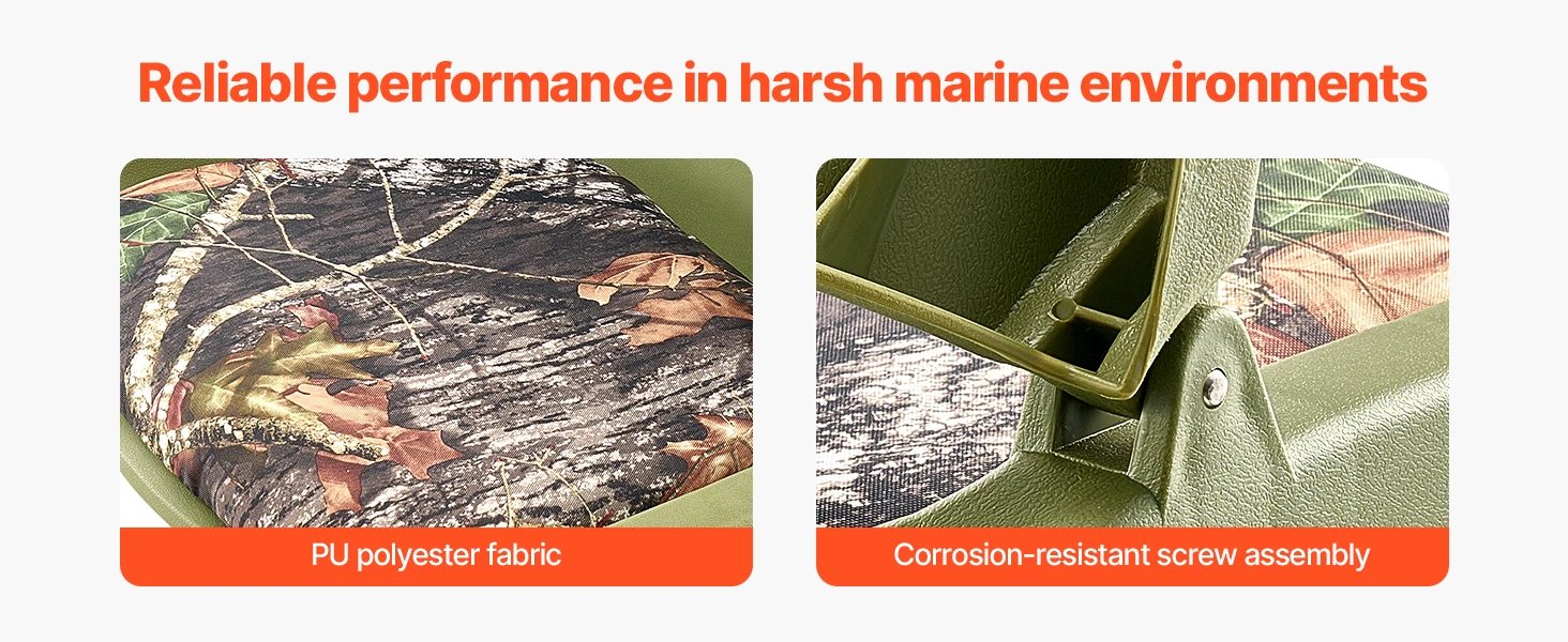 SucceBuy Boat Seat, Low Backrest, Folding Fishing Boat Seat with Thickened Sponge Cushion PP Frame, Flip Up Boat Seat for Yachts