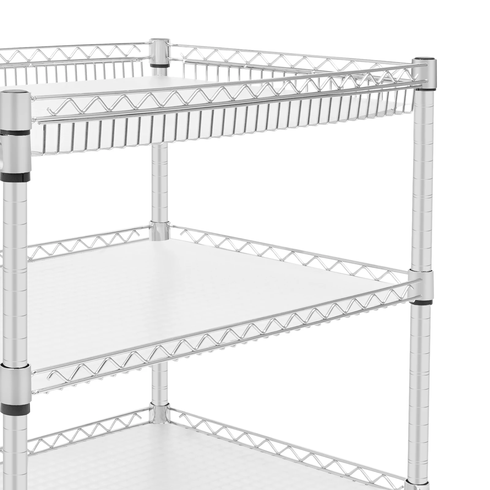 Serving Trolley with Wheels 3 Shelves Tea Trolle for Hotel Restaurant Kitchen