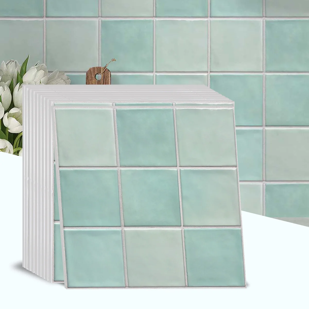 20PCS 3D Matte Wall Panels, 30×30cm – Peel and Stick Tiles for Kitchen, RV, and Bathroom Renovations, Decorative Wall Panels