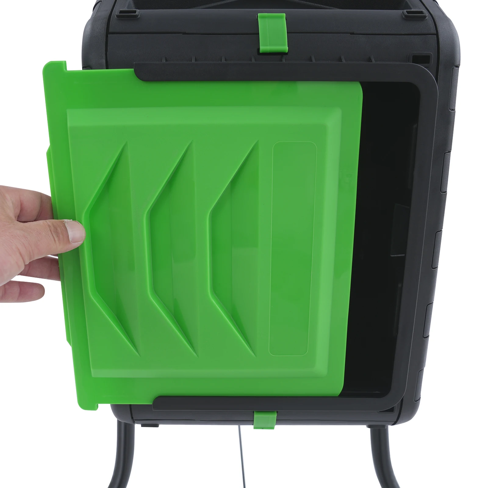 70L Chamber Compost Tumbler Outdoor Tumbling Composting Bins 360° Rotation Volume Garden Composter Single-Chamber