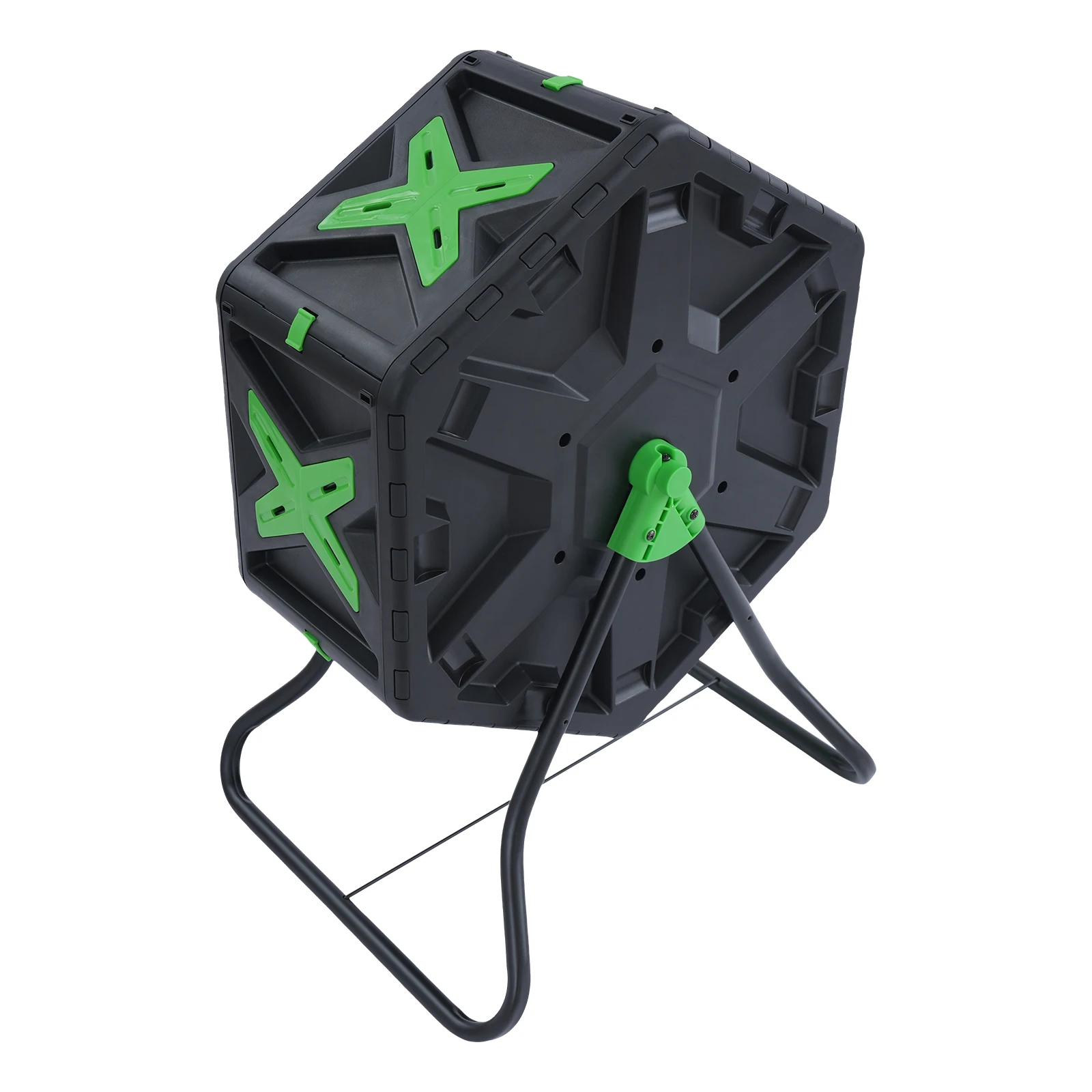 70L Chamber Compost Tumbler Outdoor Tumbling Composting Bins 360° Rotation Volume Garden Composter Single-Chamber