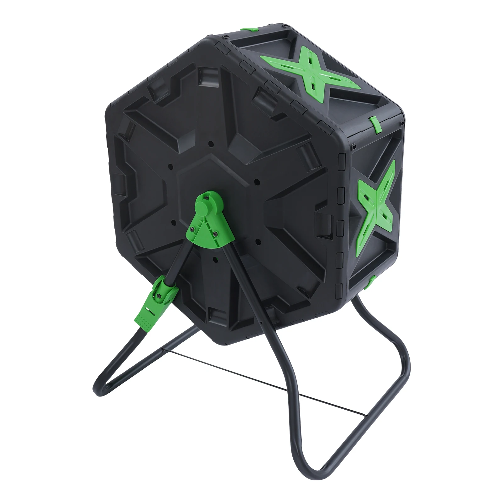 70L Chamber Compost Tumbler Outdoor Tumbling Composting Bins 360° Rotation Volume Garden Composter Single-Chamber
