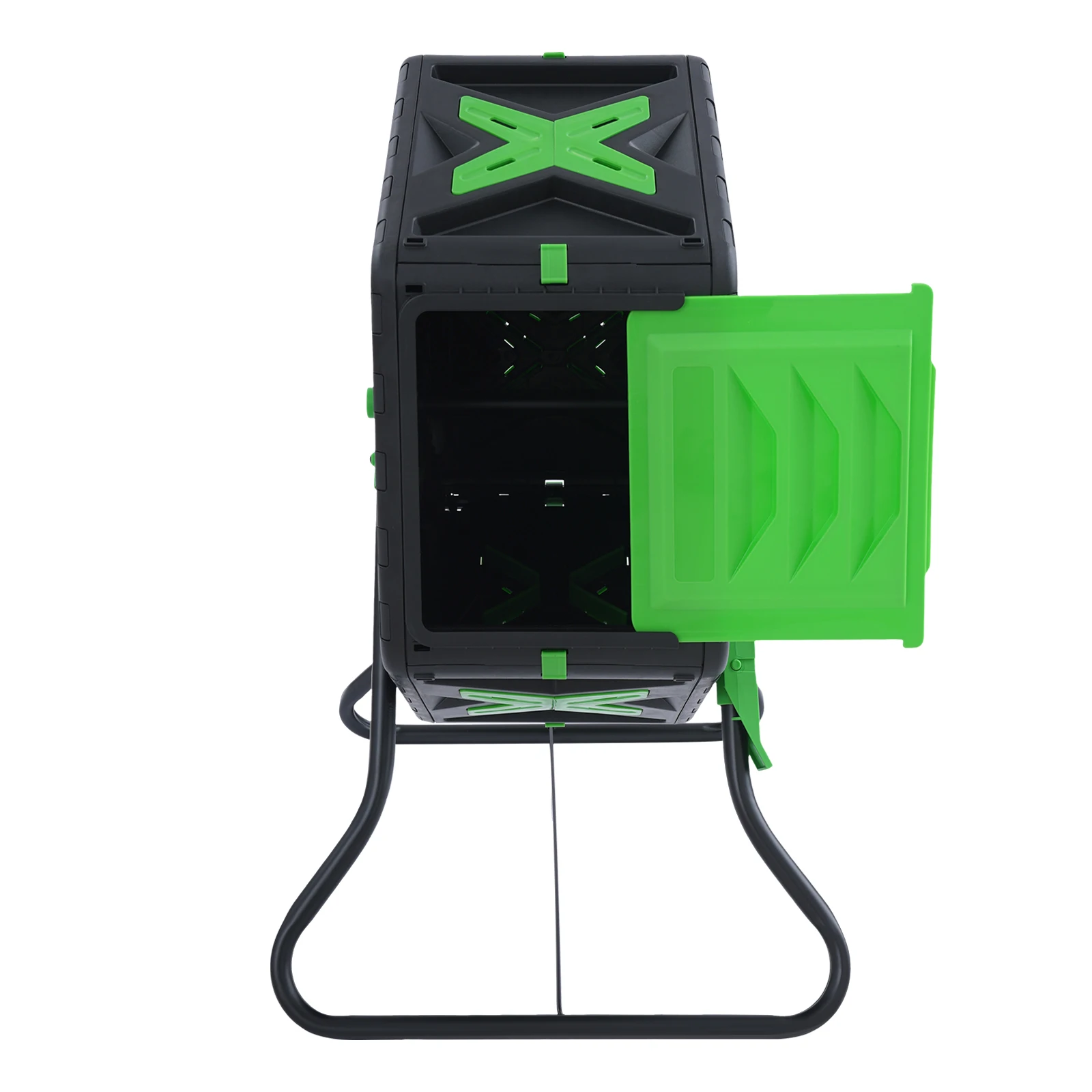 70L Chamber Compost Tumbler Outdoor Tumbling Composting Bins 360° Rotation Volume Garden Composter Single-Chamber