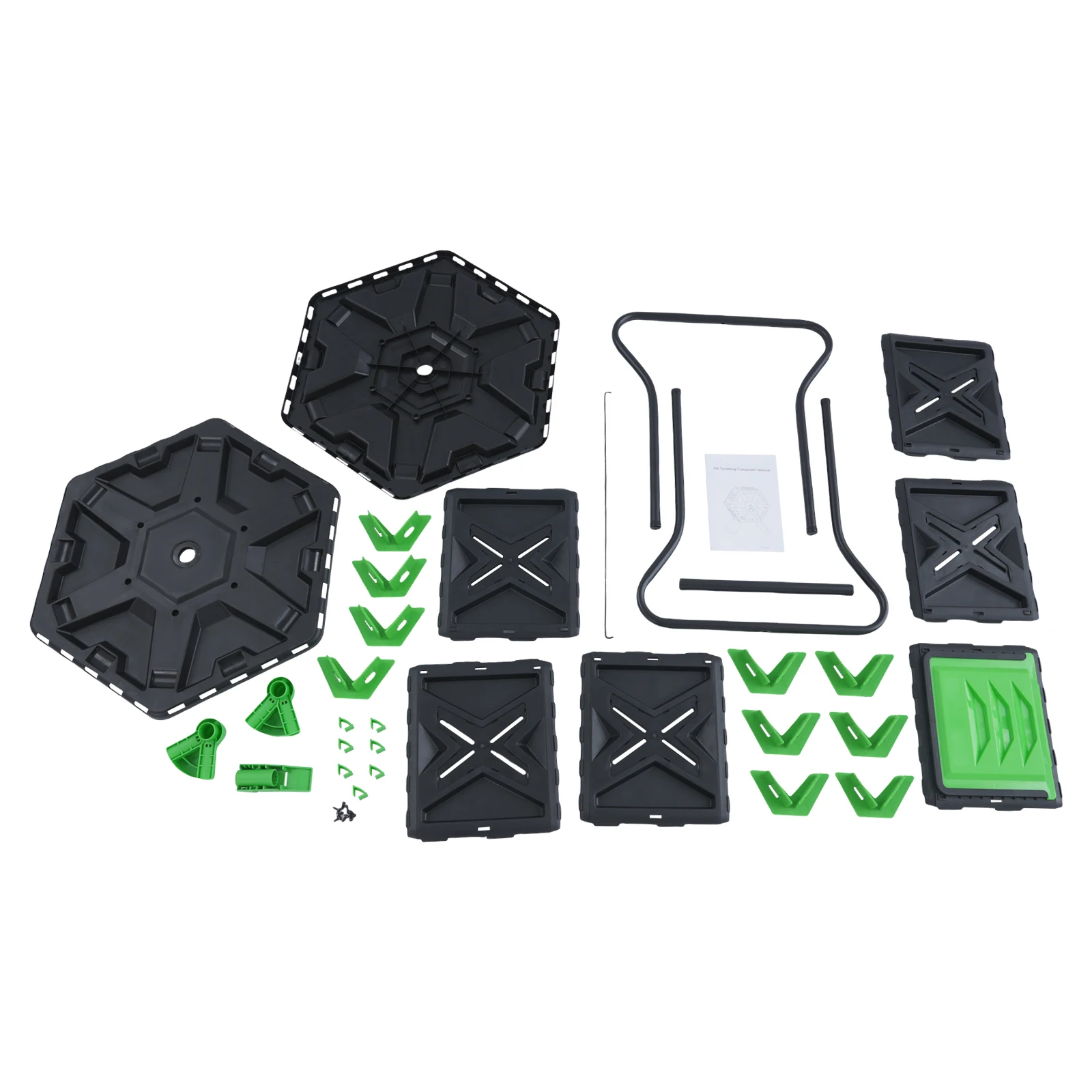 70L Chamber Compost Tumbler Outdoor Tumbling Composting Bins 360° Rotation Volume Garden Composter Single-Chamber
