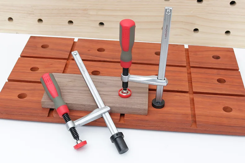 Allsome 2pcs Bench Dog Clamps, 3/4 Inch(19mm) 20mm Hold Fast Dog Hole Clamp for Woodworking, Hold Down Dog Clamp