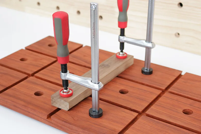 Allsome 2pcs Bench Dog Clamps, 3/4 Inch(19mm) 20mm Hold Fast Dog Hole Clamp for Woodworking, Hold Down Dog Clamp