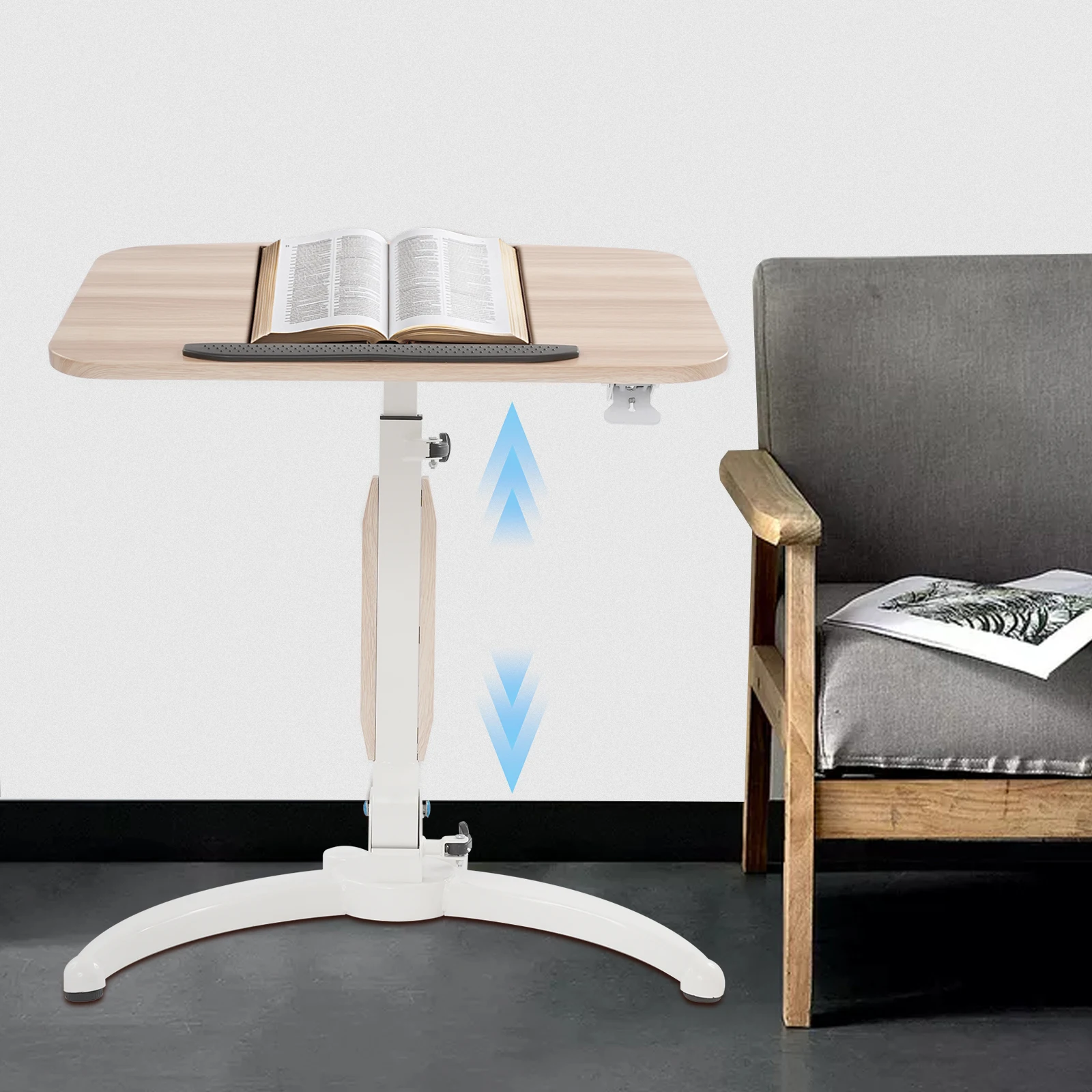 Foldable Mobile Standing Desk Mobile Rolling Laptop Table Mobile Folding Desk Standing Desk