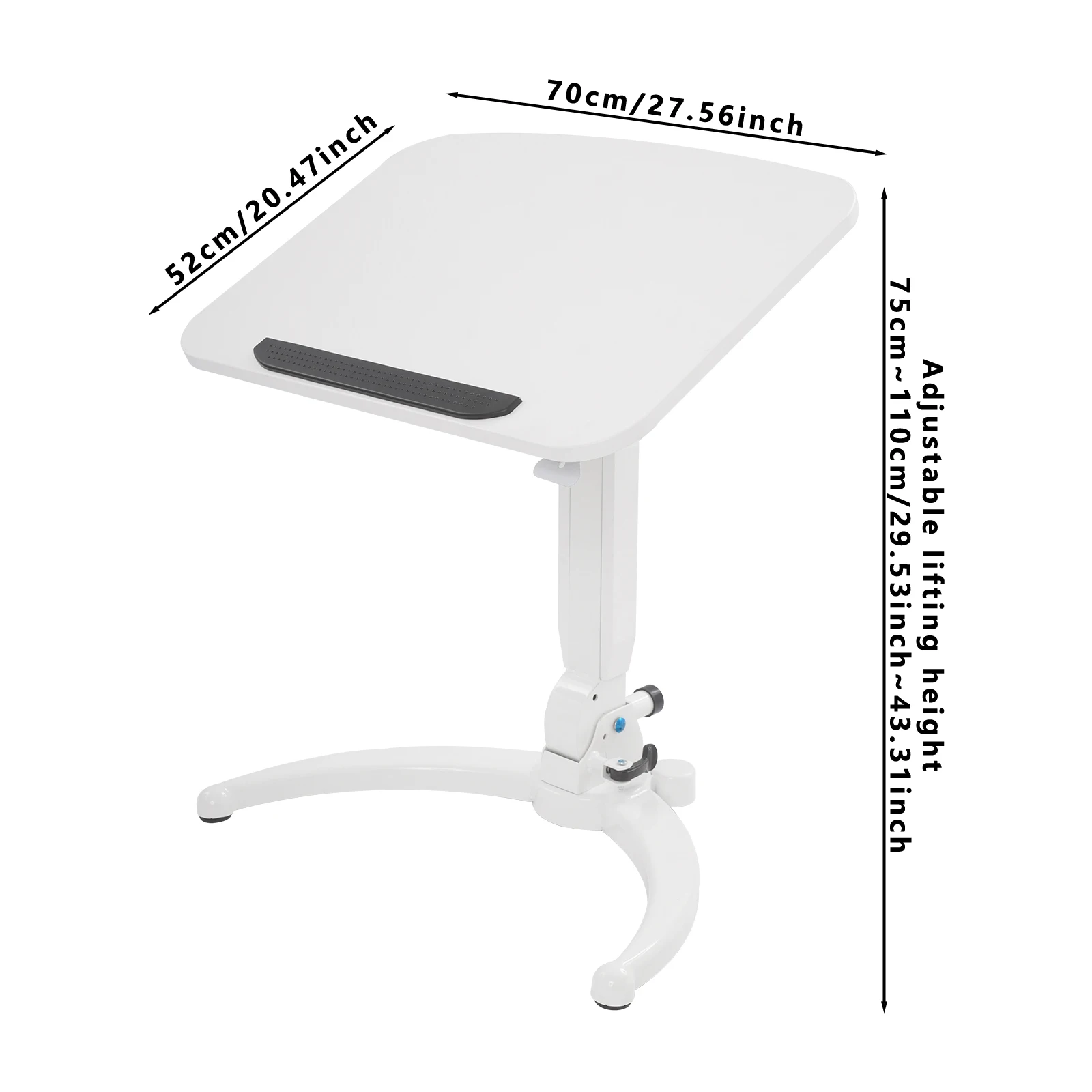 Foldable Mobile Standing Desk Mobile Rolling Laptop Table Mobile Folding Desk Standing Desk