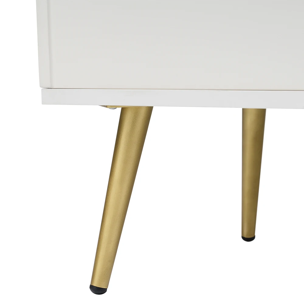 KOMHTOM chest of drawers with 2 doors and 3 drawers, white door chest of drawers with push box, adjustable shelf for living room and sleeping Zim
