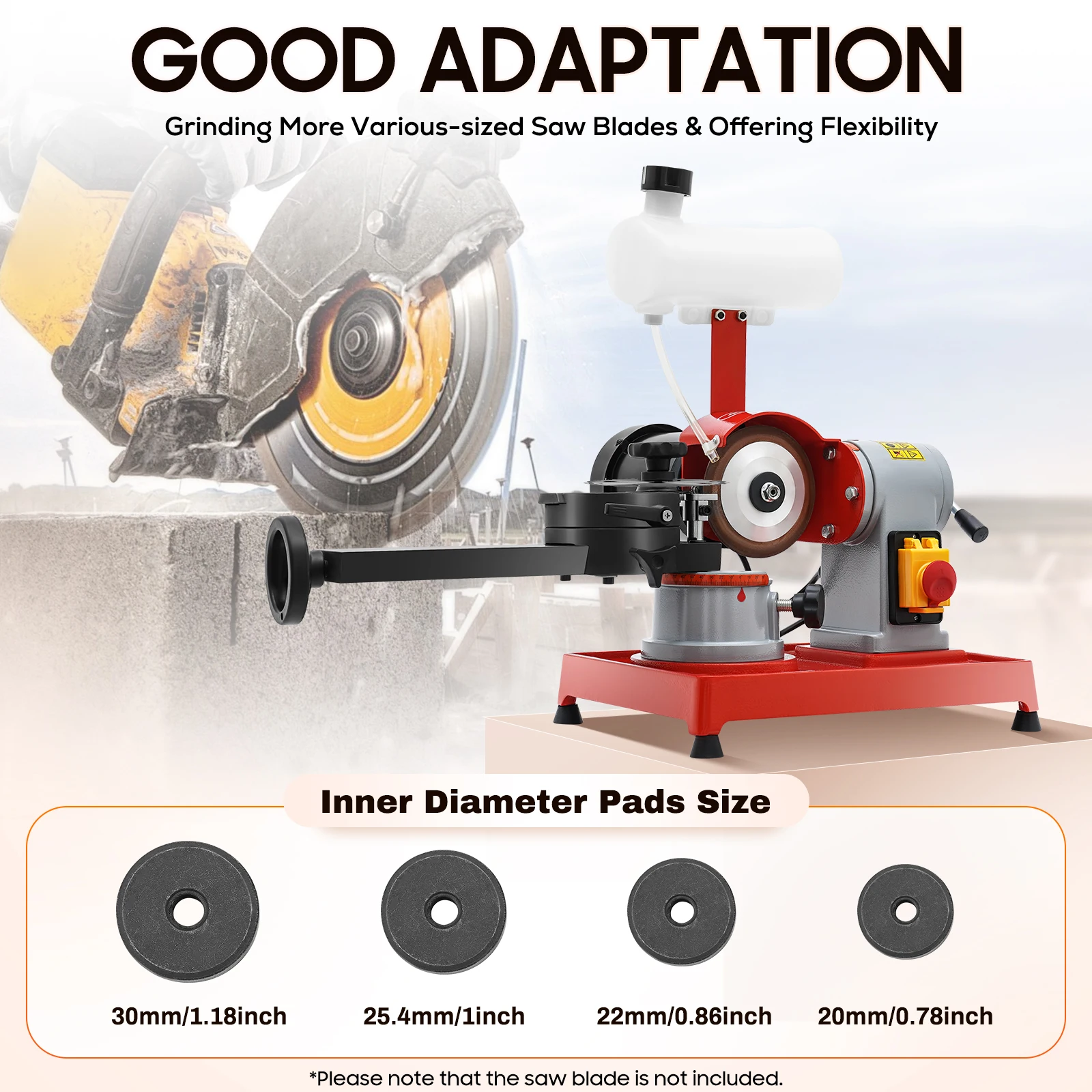 Saw Blade Sharpening Machine 370W 2850RPM Adjustable Design Circular Saw Blade Sharpener