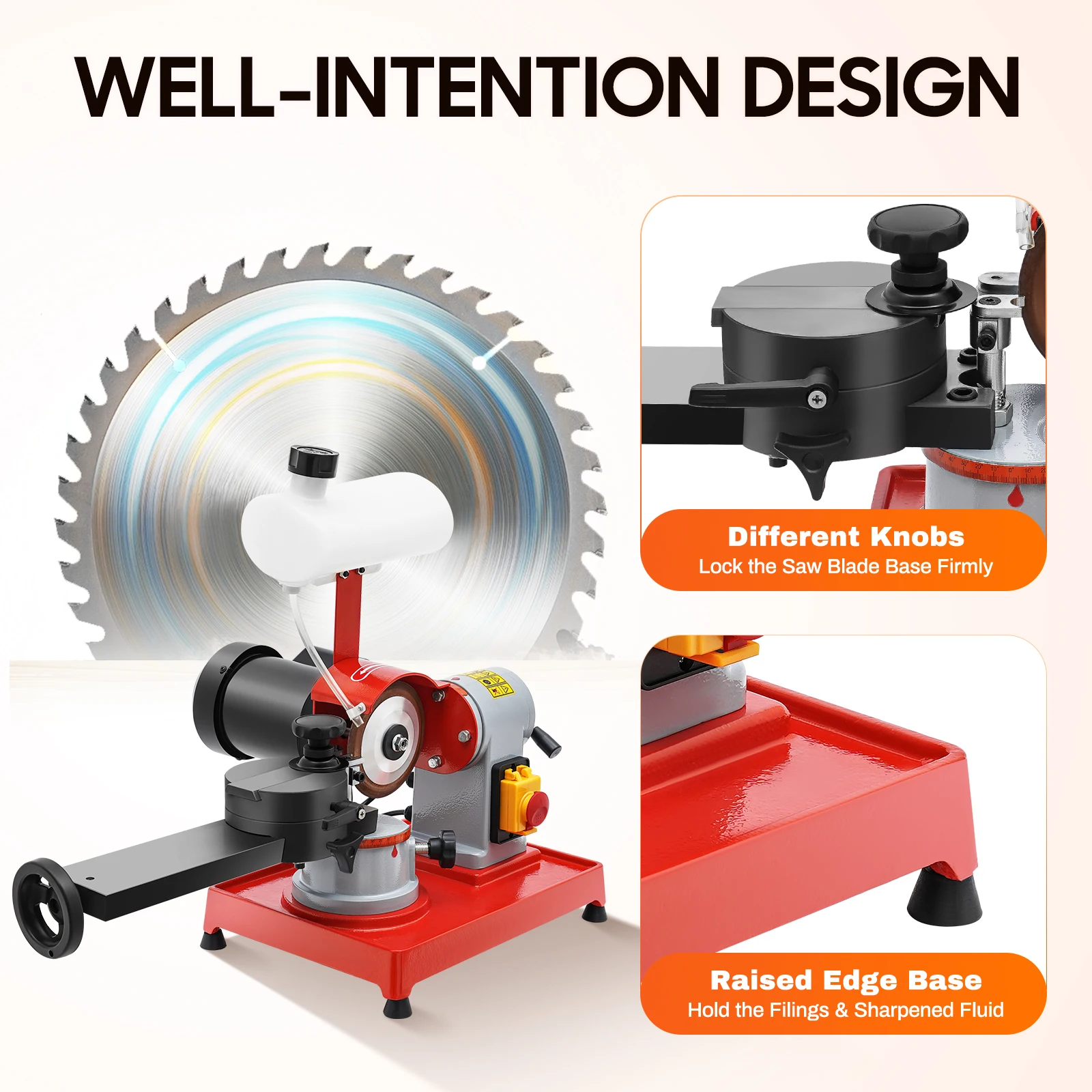 Saw Blade Sharpening Machine 370W 2850RPM Adjustable Design Circular Saw Blade Sharpener