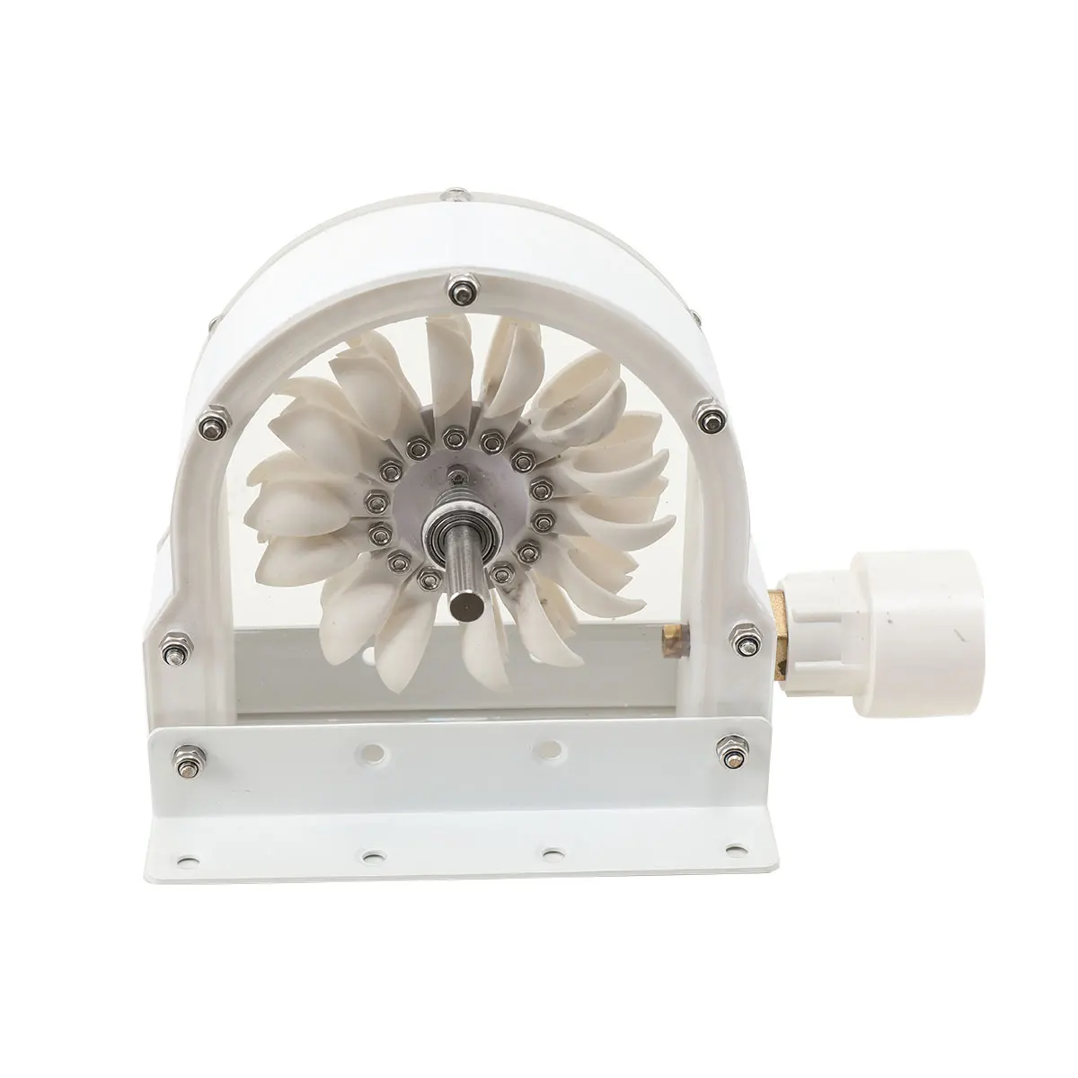 Pelton Water Power Generator 100–300 W 500–4000 RPM Wheel Impulse Pelton Turbine with Adapter to DIY Hydroelectric Generator