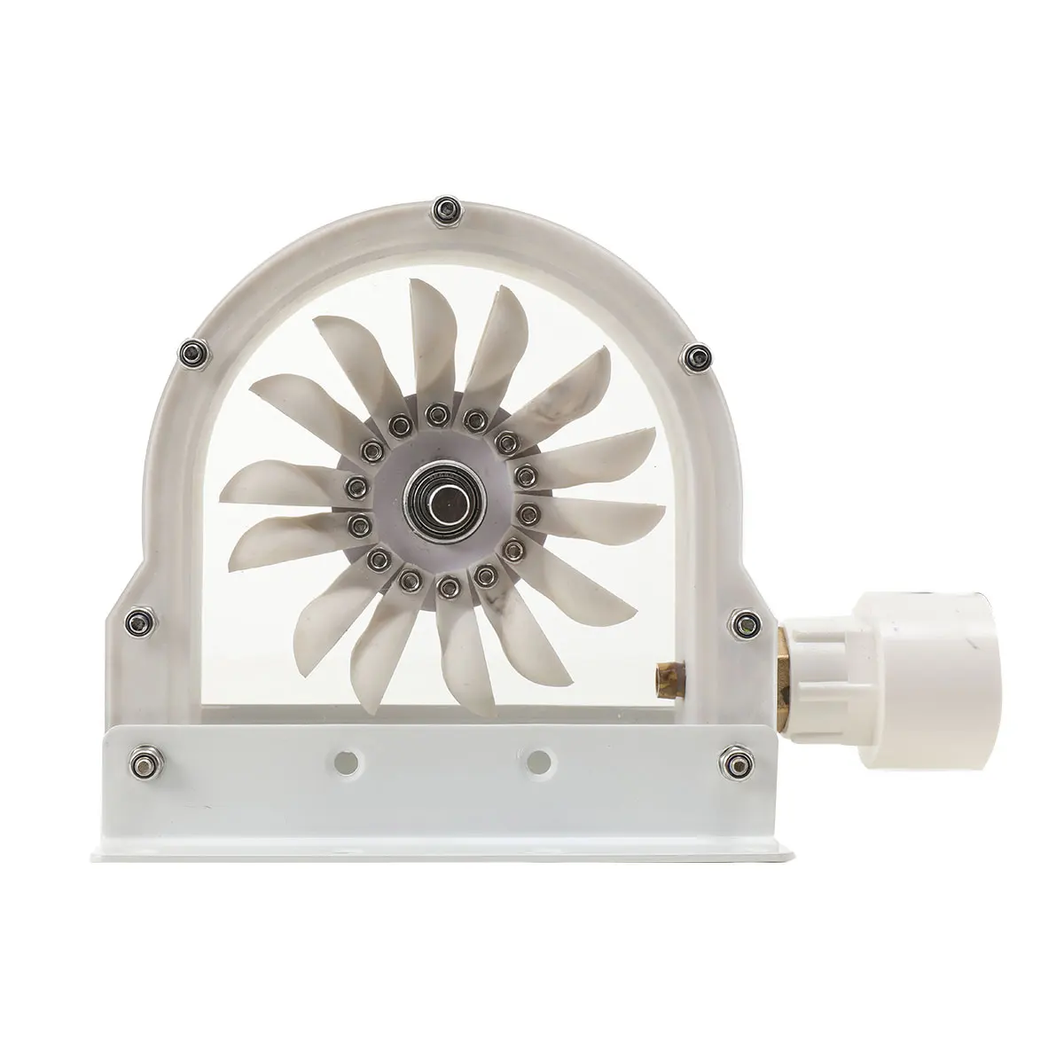 Pelton Water Power Generator 100–300 W 500–4000 RPM Wheel Impulse Pelton Turbine with Adapter to DIY Hydroelectric Generator