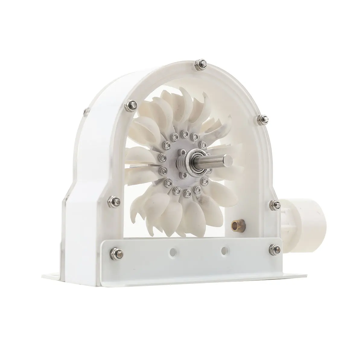 Pelton Water Power Generator 100–300 W 500–4000 RPM Wheel Impulse Pelton Turbine with Adapter to DIY Hydroelectric Generator