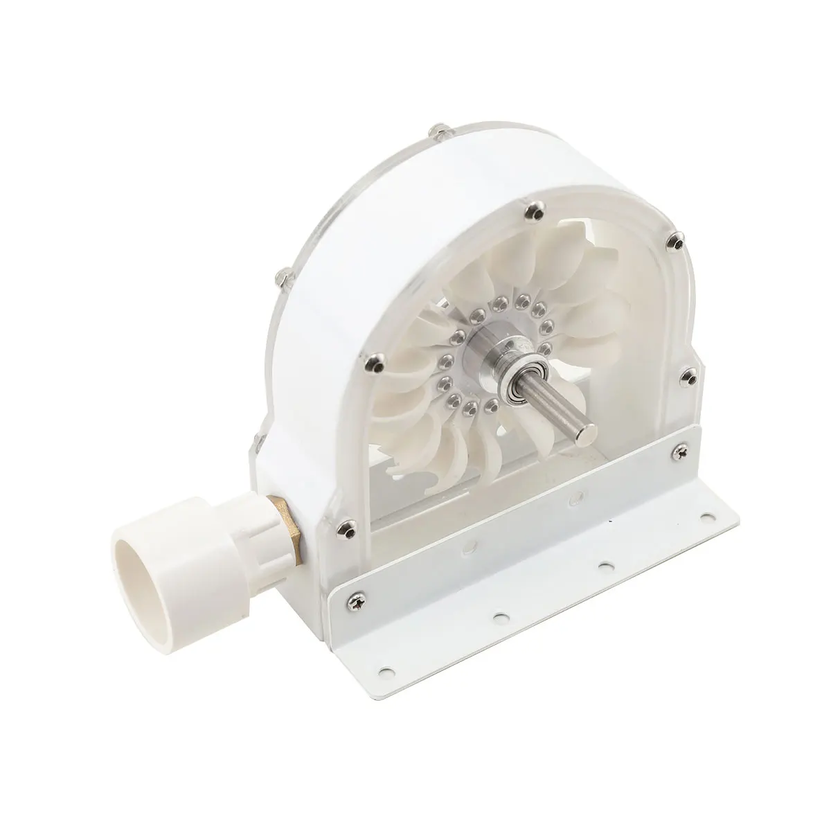 Pelton Water Power Generator 100–300 W 500–4000 RPM Wheel Impulse Pelton Turbine with Adapter to DIY Hydroelectric Generator