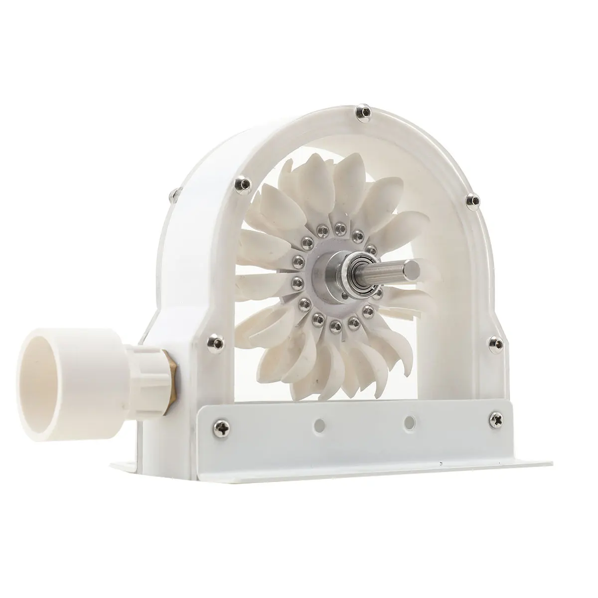 Pelton Water Power Generator 100–300 W 500–4000 RPM Wheel Impulse Pelton Turbine with Adapter to DIY Hydroelectric Generator