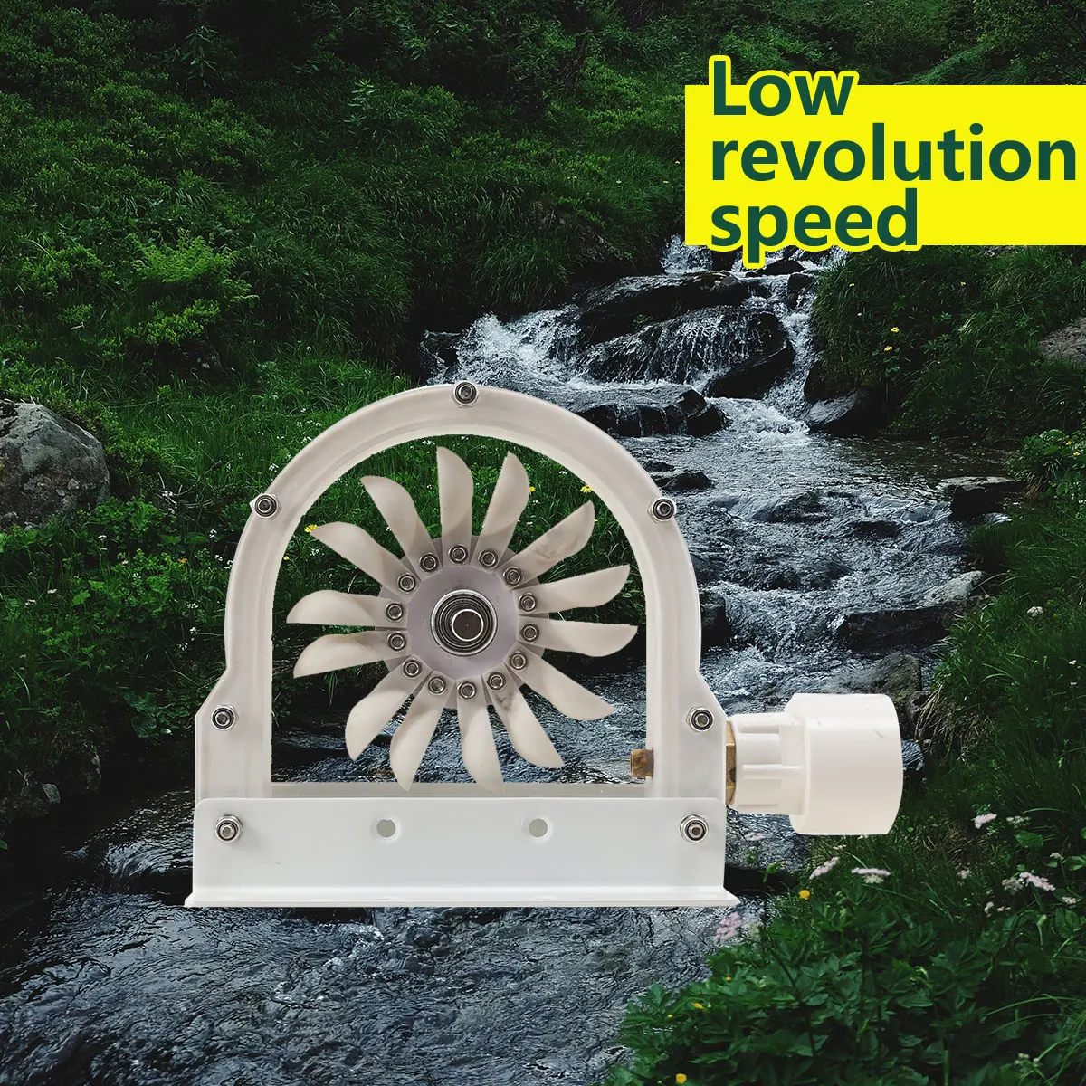 Pelton Water Power Generator 100–300 W 500–4000 RPM Wheel Impulse Pelton Turbine with Adapter to DIY Hydroelectric Generator