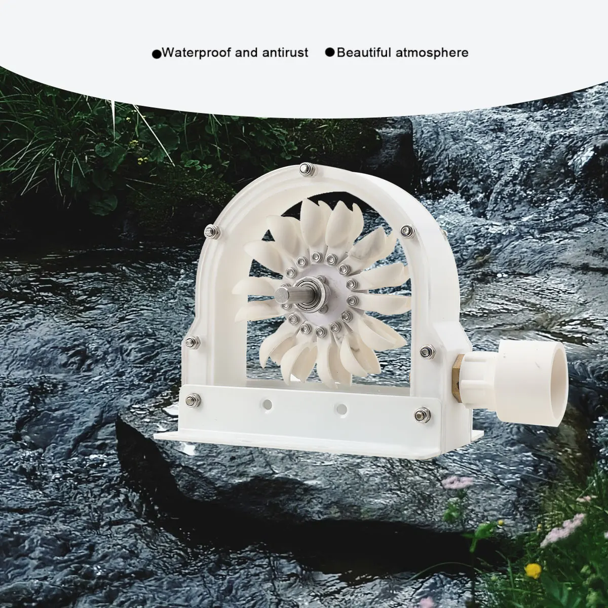 Pelton Water Power Generator 100–300 W 500–4000 RPM Wheel Impulse Pelton Turbine with Adapter to DIY Hydroelectric Generator
