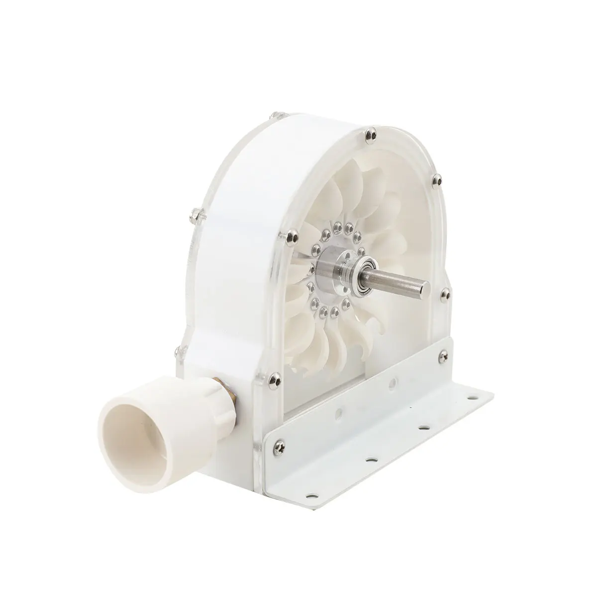 Pelton Water Power Generator 100–300 W 500–4000 RPM Wheel Impulse Pelton Turbine with Adapter to DIY Hydroelectric Generator