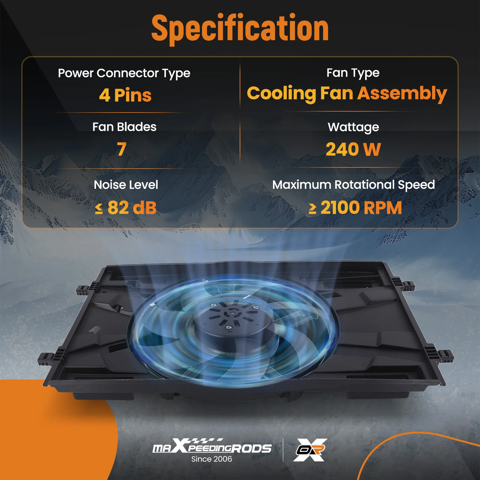 Cooling Fan Assembly for Audi A3 for Skoda Karoq for VW Golf/Passat 5Q0121203DA