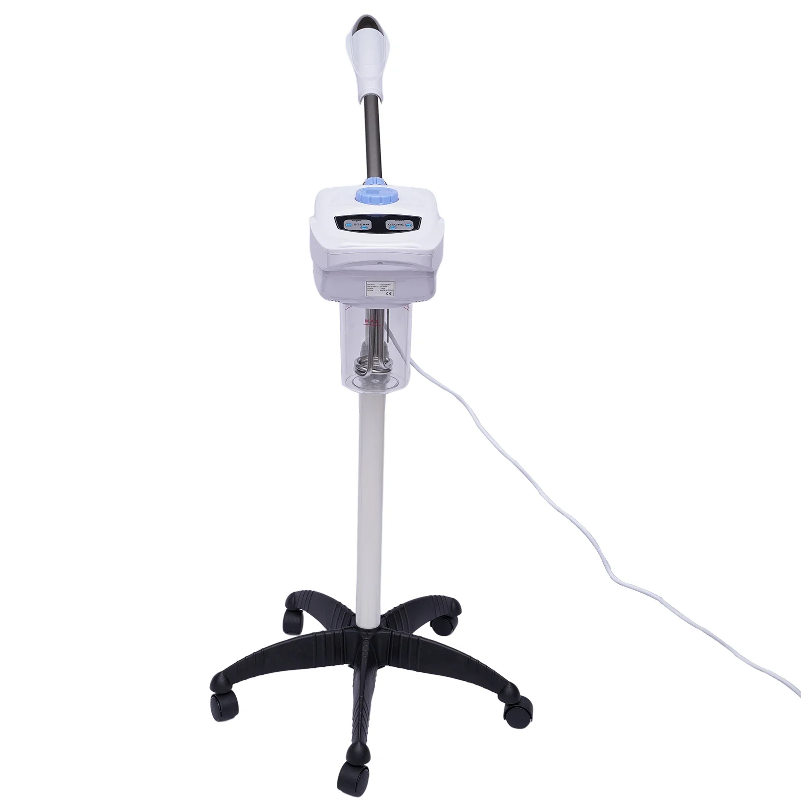 Facial Steamer on Wheels for Professional Skin Rejuvenation for Home, Spa, Clinic Ozone Face Humidifier Pore Opener