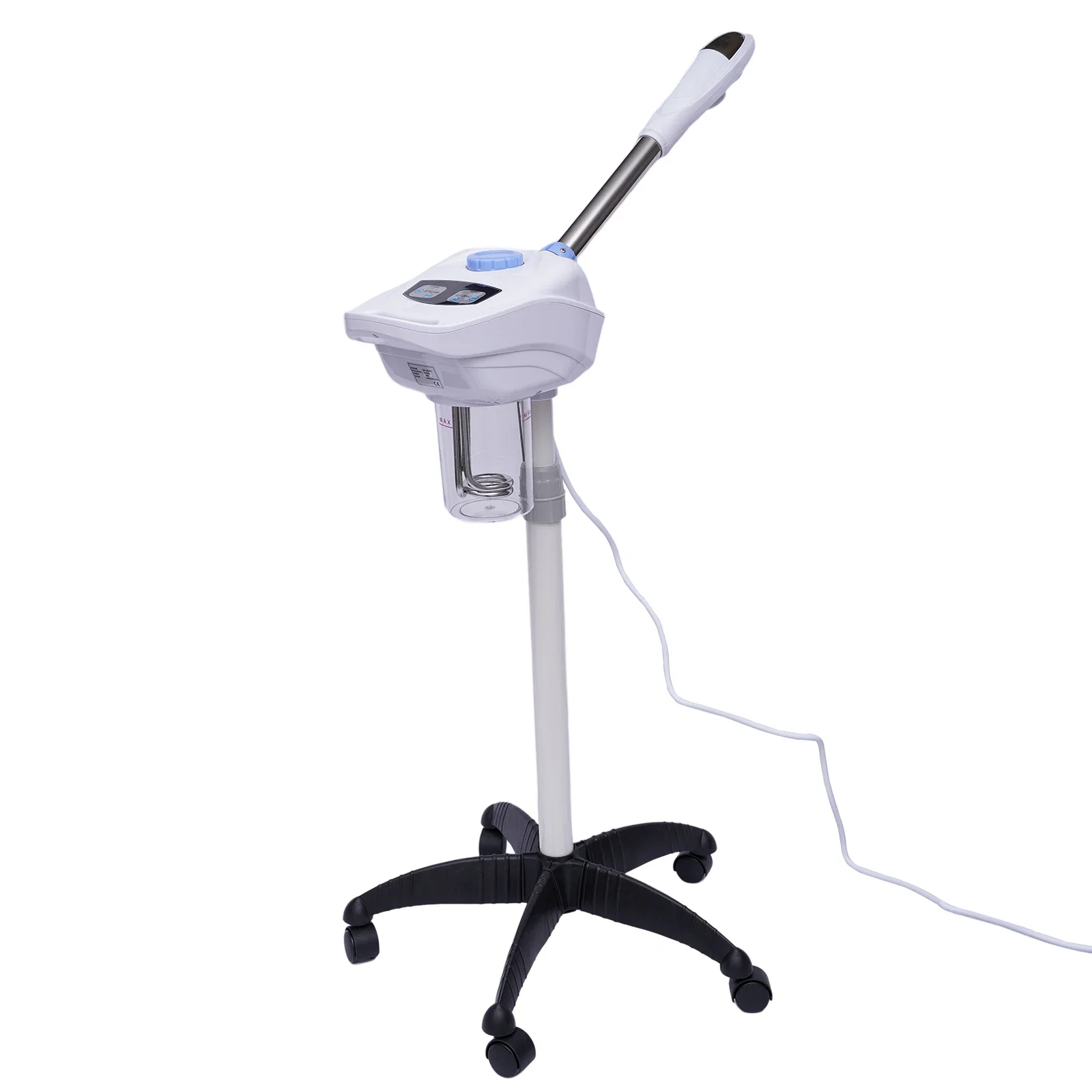 Facial Steamer on Wheels for Professional Skin Rejuvenation for Home, Spa, Clinic Ozone Face Humidifier Pore Opener