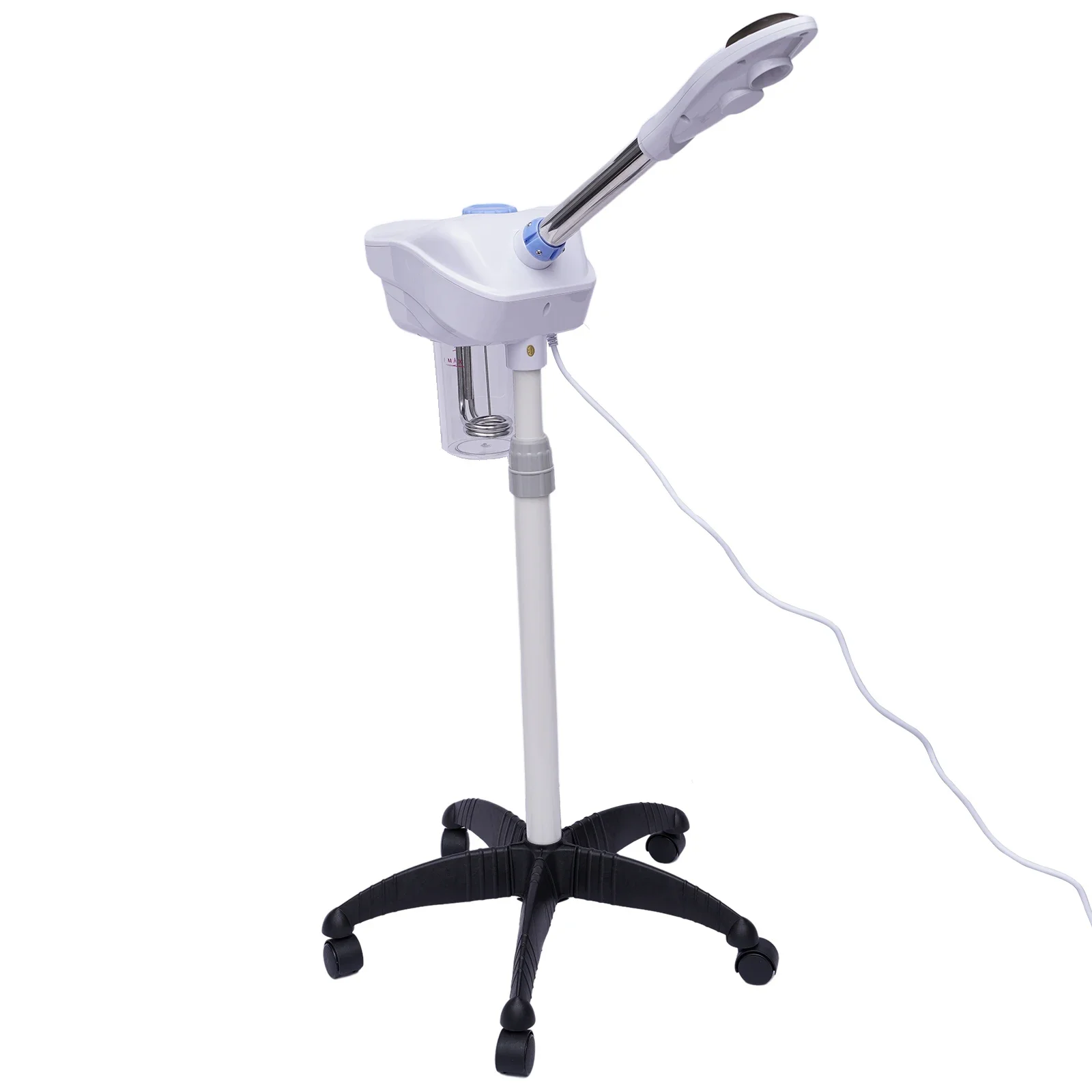 Facial Steamer on Wheels for Professional Skin Rejuvenation for Home, Spa, Clinic Ozone Face Humidifier Pore Opener