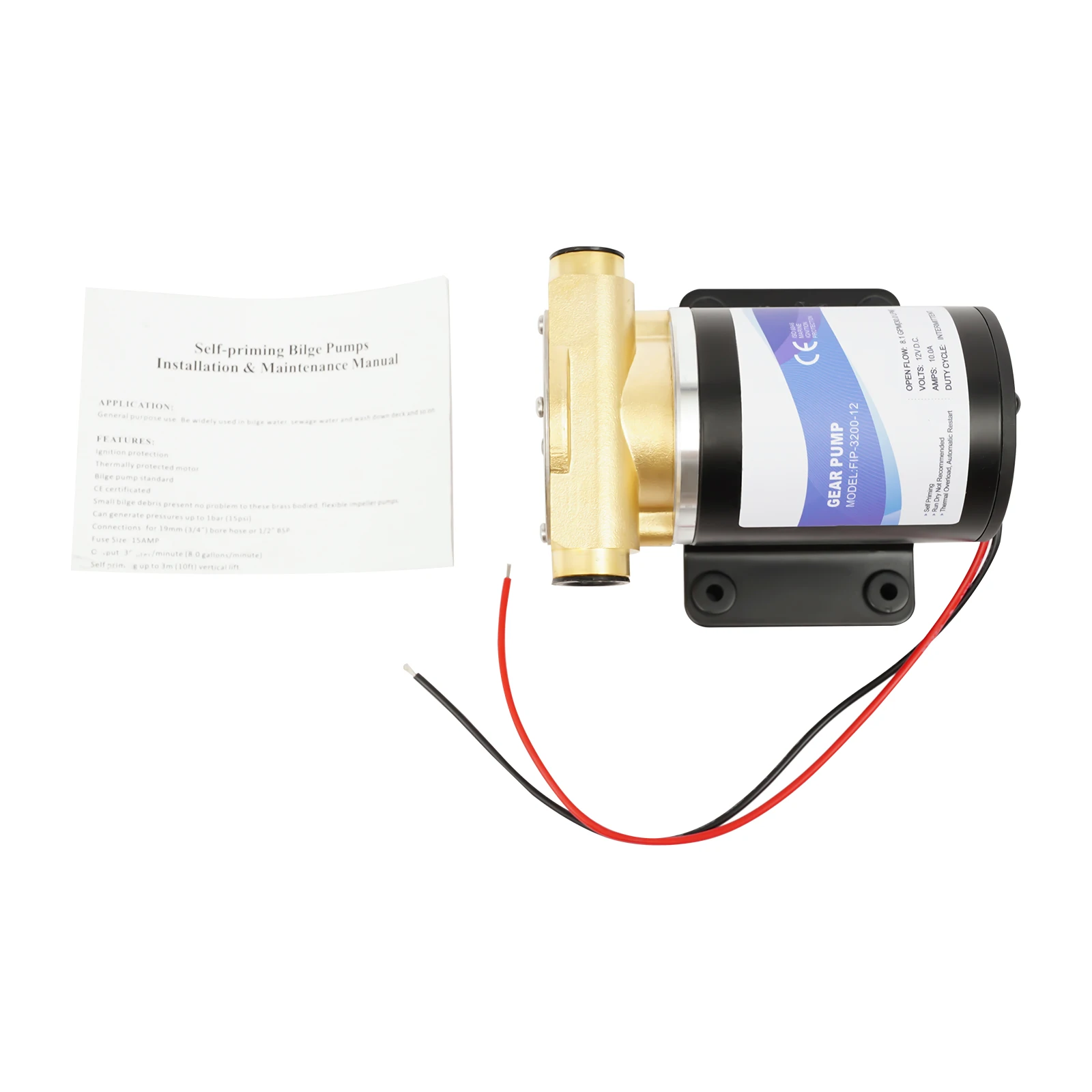 Electric Water Pump 30L/min DC 12V 10A 120W Water Pump for Agricultural Irrigation Draining Ponds