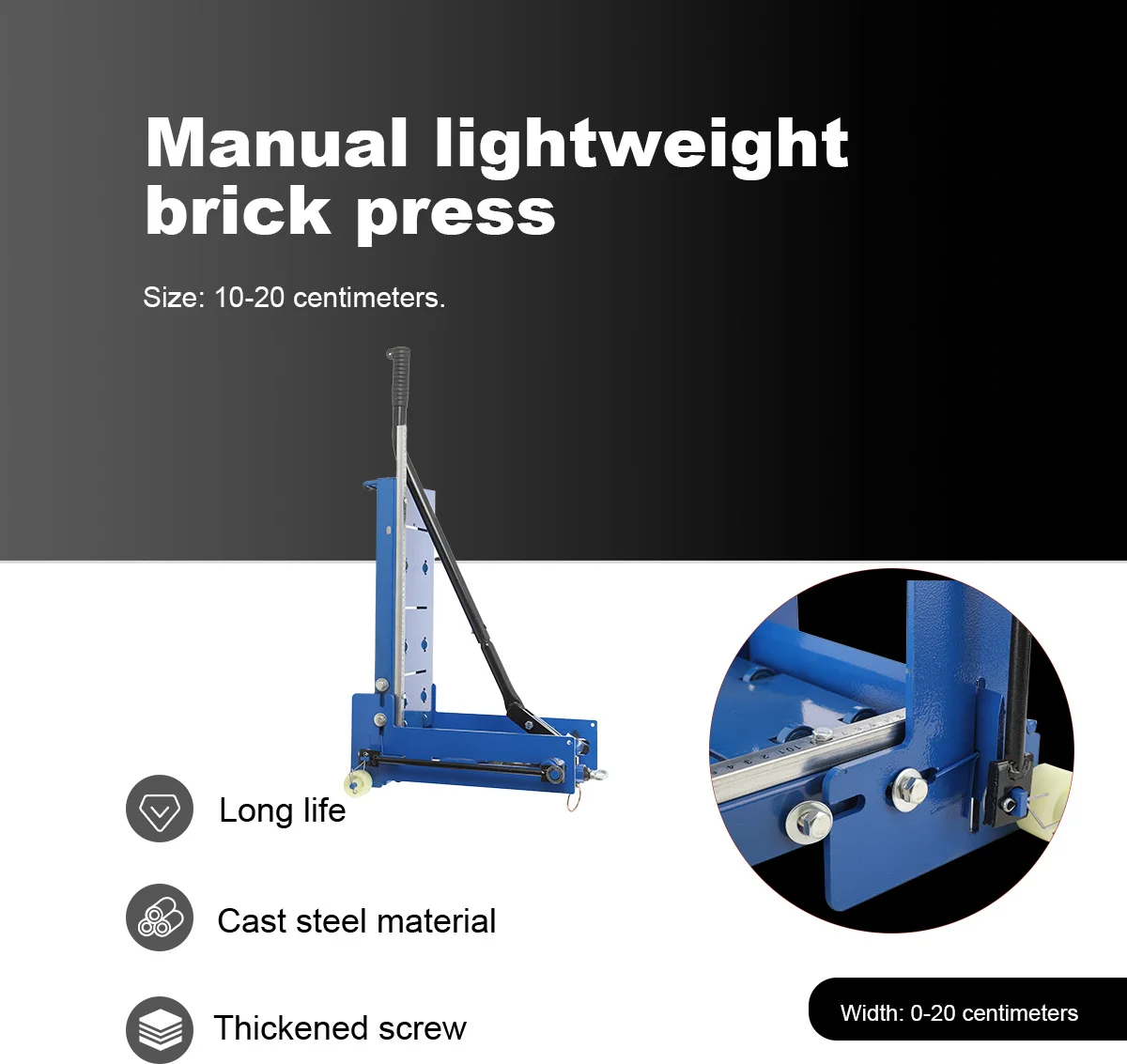Small manual lightweight brick cutting machine foam brick cutting artifact brick press construction site Portable hand pressed