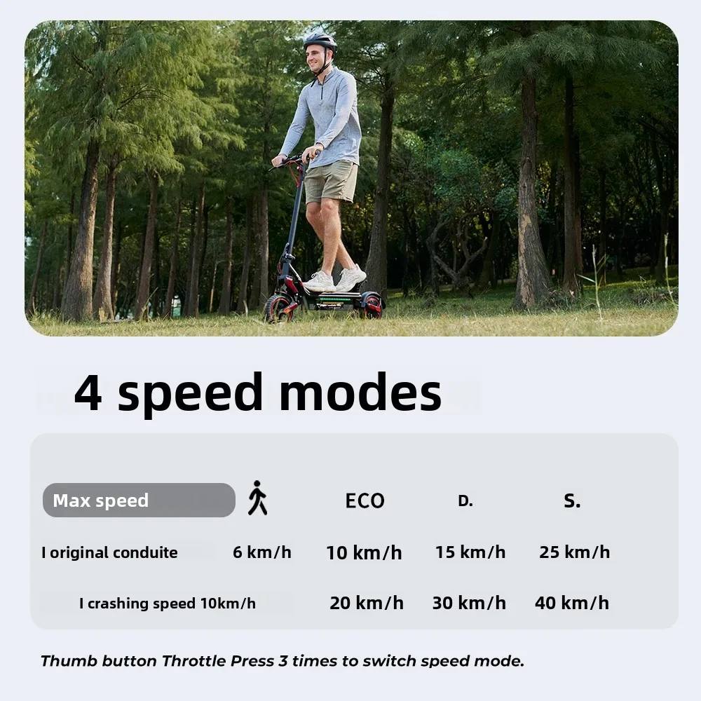 W8 Electric Scooter 9.3 inch 48V14Ah Dual Suspension 30-40km Range Electric Scooters Off Road Tires With APP E Scooters