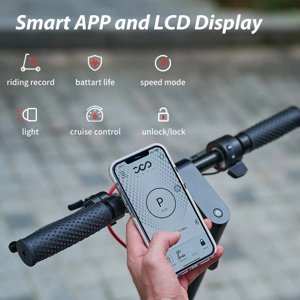 W8 Electric Scooter 9.3 inch 48V14Ah Dual Suspension 30-40km Range Electric Scooters Off Road Tires With APP E Scooters