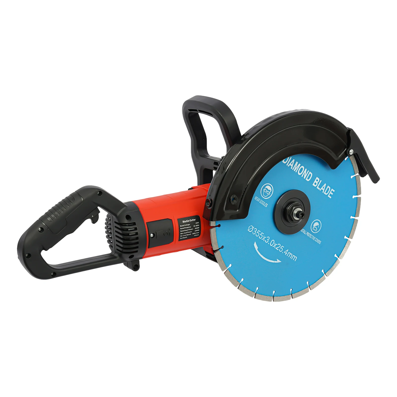 Electric Wall Slotting Machine| 3500W Dust-free Concrete/Marble/Red Brick Cutter w/ 9.5ft Cord| Circular Saw Cutting Tool