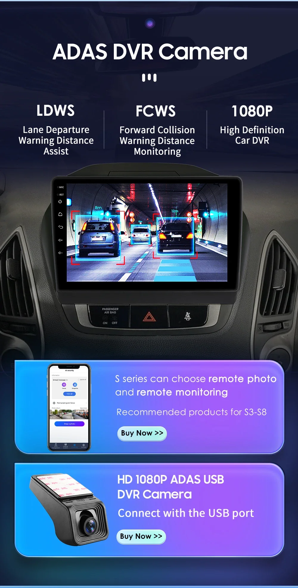 10.1" Hizpo 2Din Androird13 Car Radio for Hyundai Tucson 2 IX35 2011 - 2017 Auto CarPlay UI7862 Multimedia GPS DSP RDS 360CAM