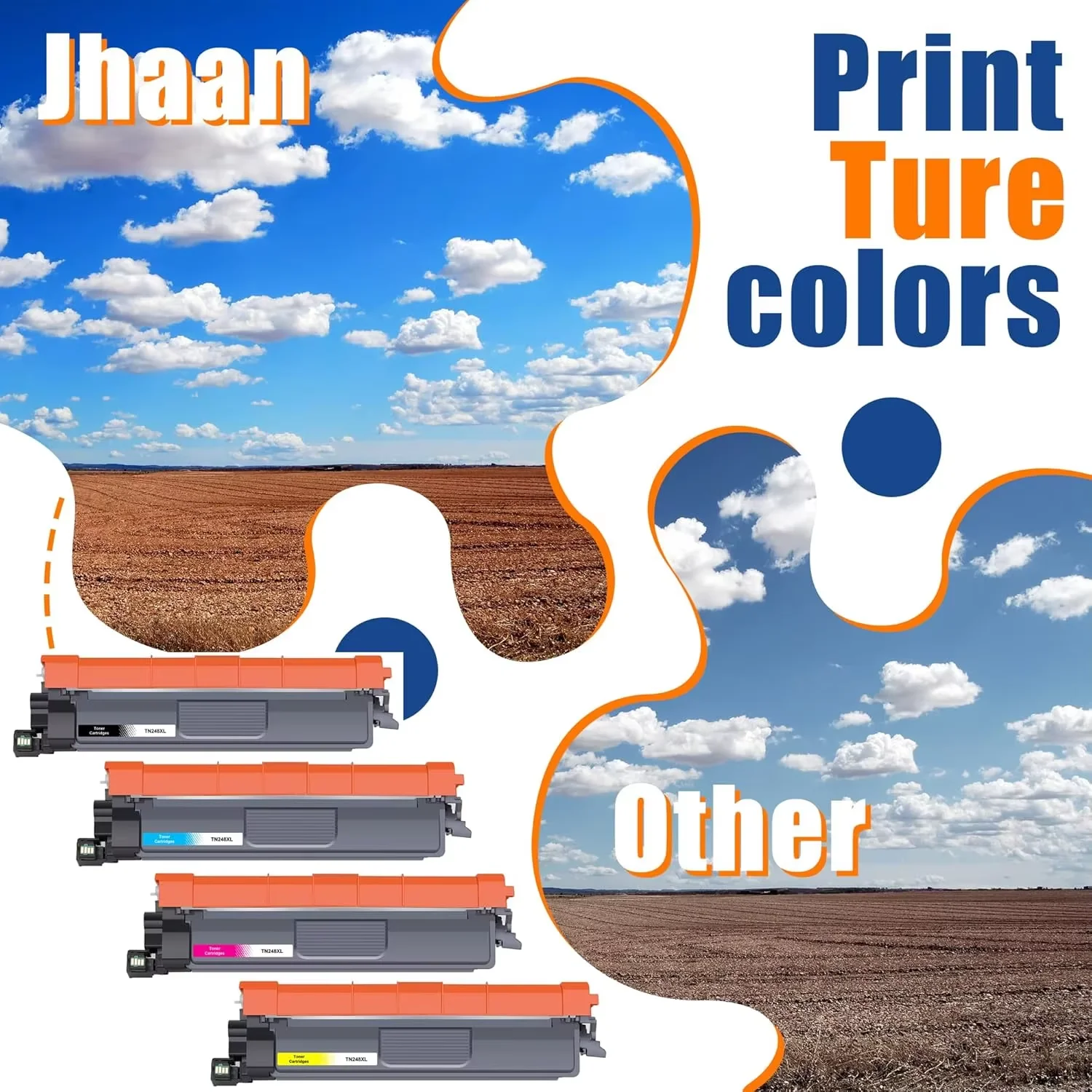 Jhaan TN248 TN248XL Toner Compatible with TN-248 Toner for TN-248XL Brother MFC-L3760CDW DCP-L3520CDWE DCP-L3520CDW DCP-L3560CDW