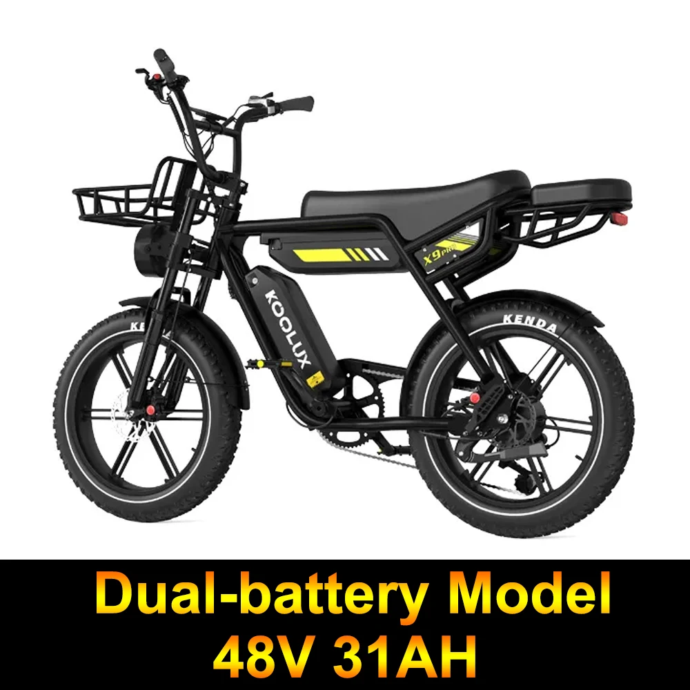 KOOLUX X9 Pro Adult Electric Bicycle Men's E-City ebike City 750W 48V 31.2Ah Battery 20" Fat Tire Electric Bike