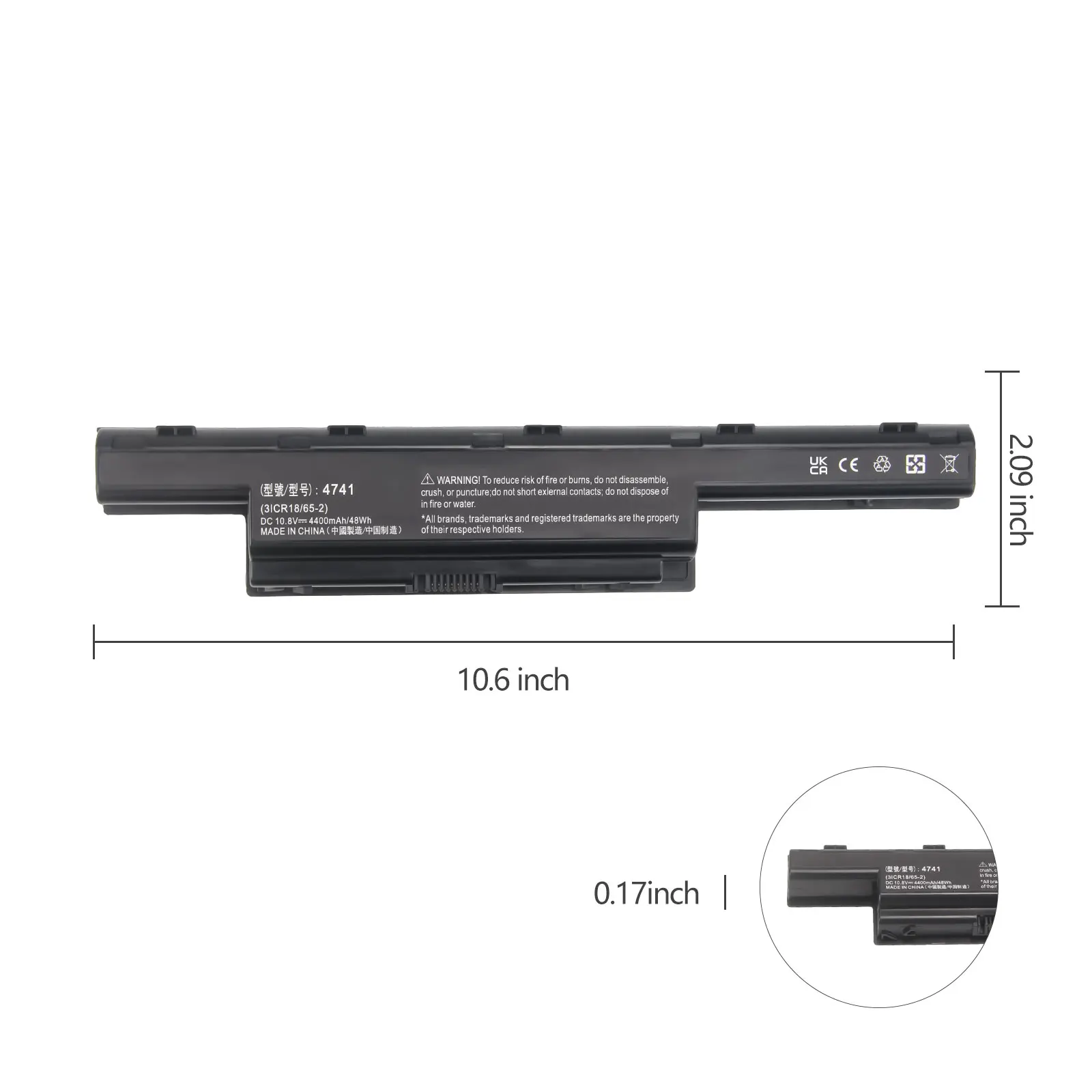 Oyomba AS10D31 AS10D51 Battery for Acer 4738 4741 5251 5253 5551 5552 5560 5733 5742 5750 7551 7560 7741 7750 E1-531 E1-571