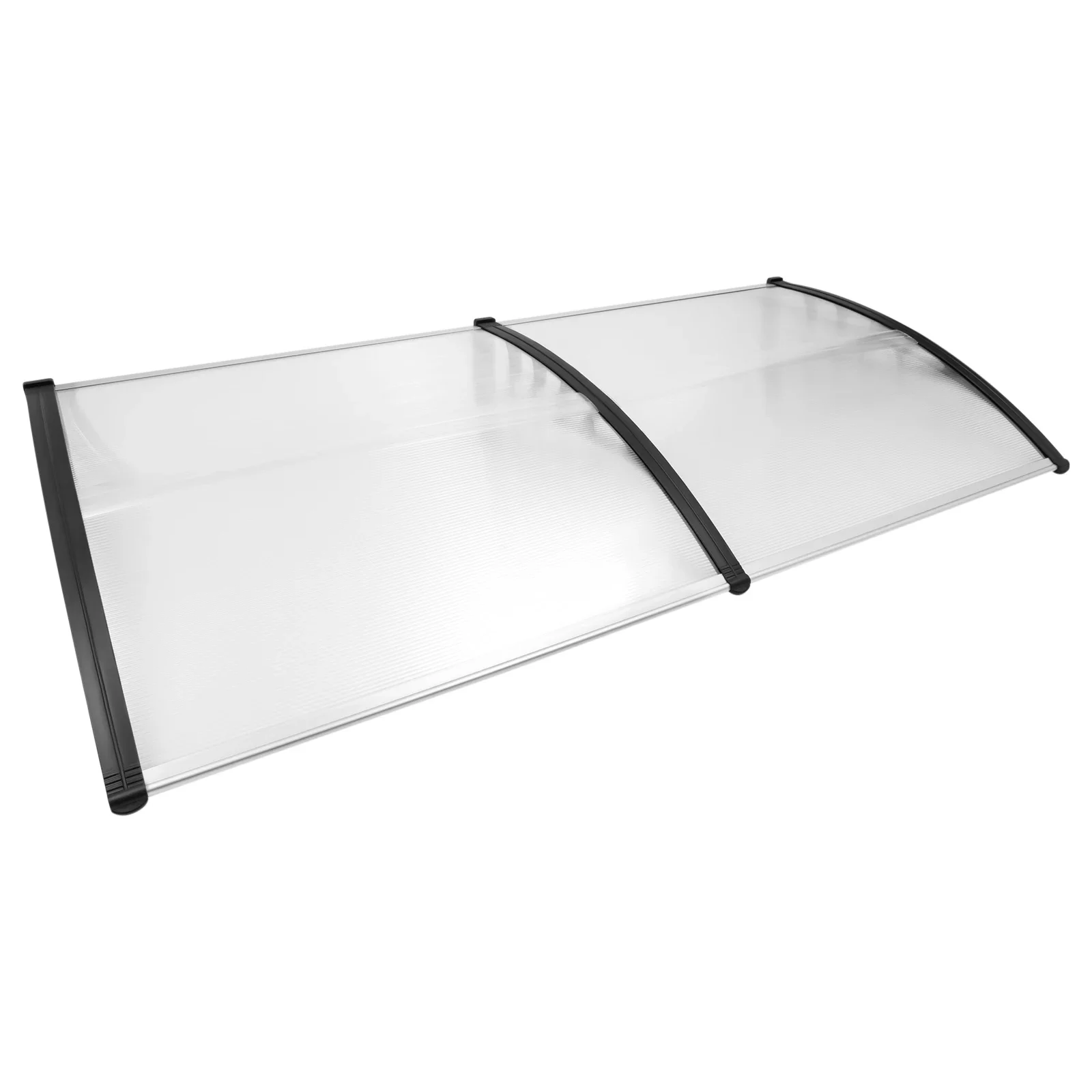 Door Canopy Awning Shelter, Rain Cover 200x93cm With Polypropylene Frame Transparent & Hollow Design