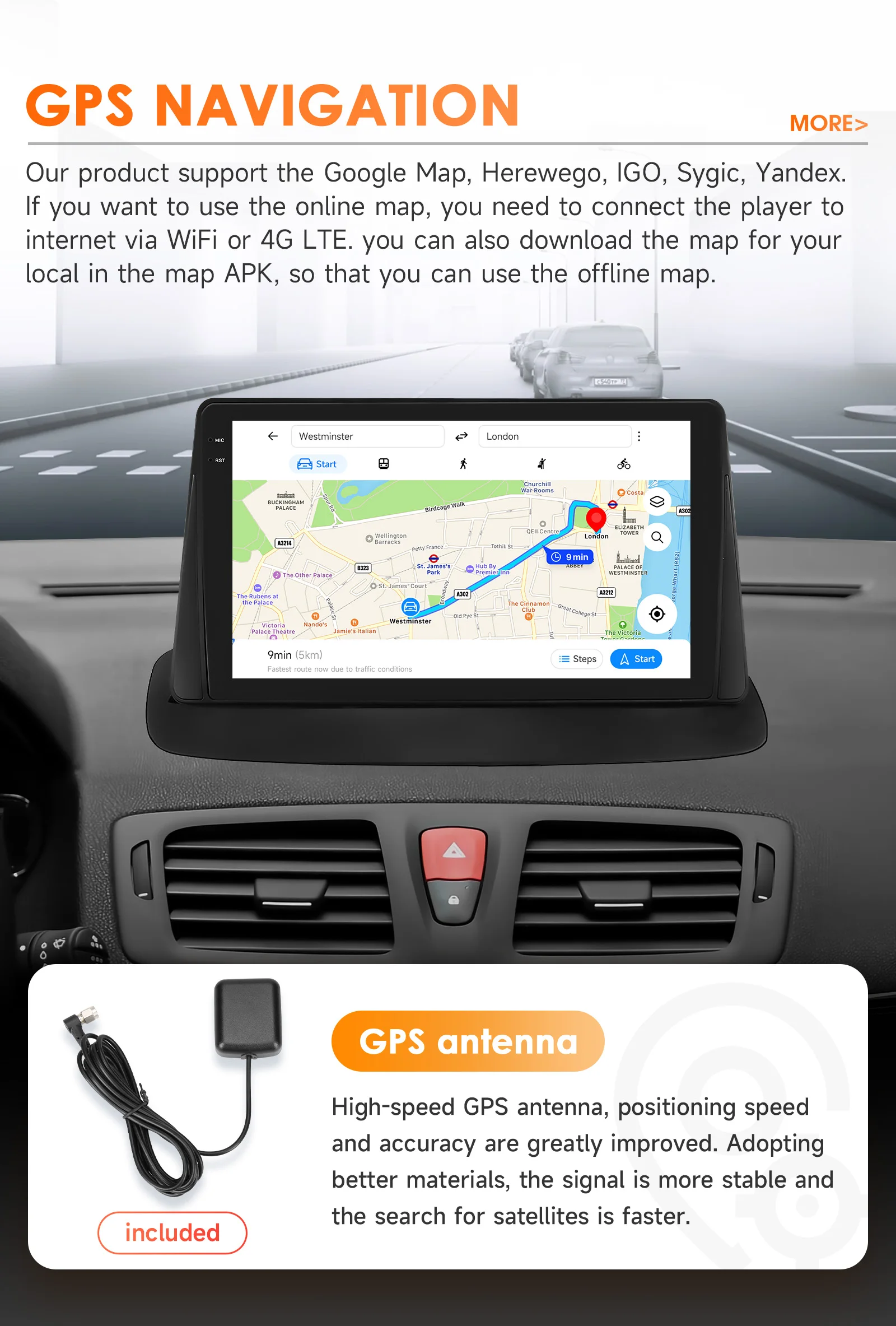 Hizpo Android 14 Auto Radio For Renault Megane 3 2008 - 2014 4G Car Multimedia Player GPS 2din Autoradio Octa Core 4G Wifi DSP