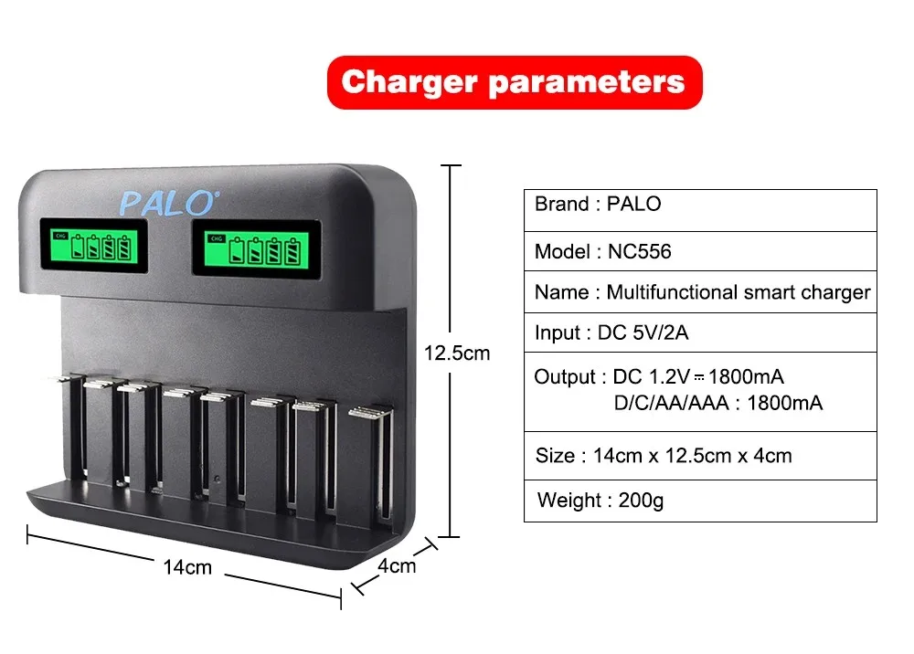 CITYORK 1.2V D Battery 10000 mAh LR20 R20 NIMH + LCD Smart Charger for AA AAA C D 9V Batteries