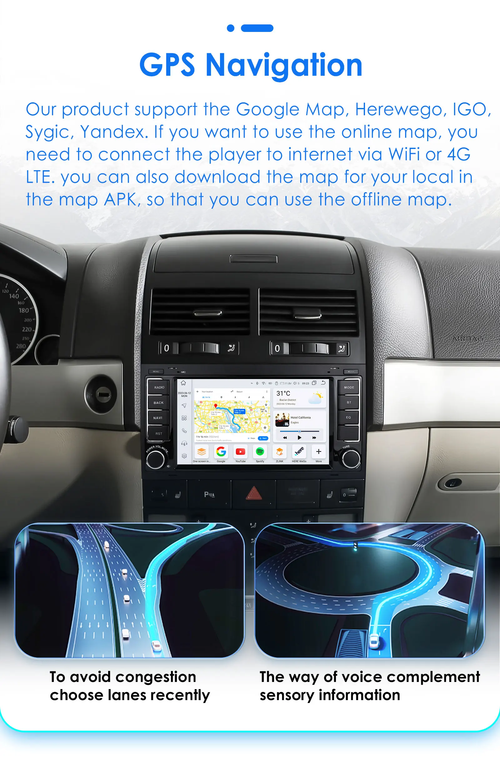 CarPlay Android Auto Radio For Volkswagen Touareg 2004-2011 Multivan Transporter T5 Car Multimedia Player GPS 4G-LET autoradio