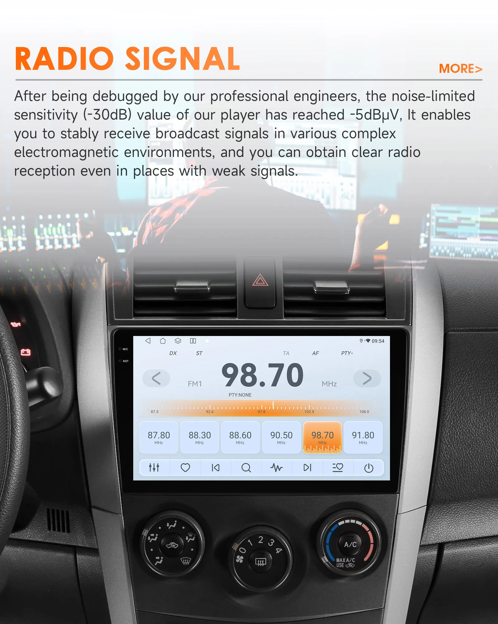 Hizpo 9" Android 14 Car Stereo for Toyota Corolla E140/150 2007 - 2012 Radio Multimedia Player Speaker No 2 Din DVD Octa Core 4G