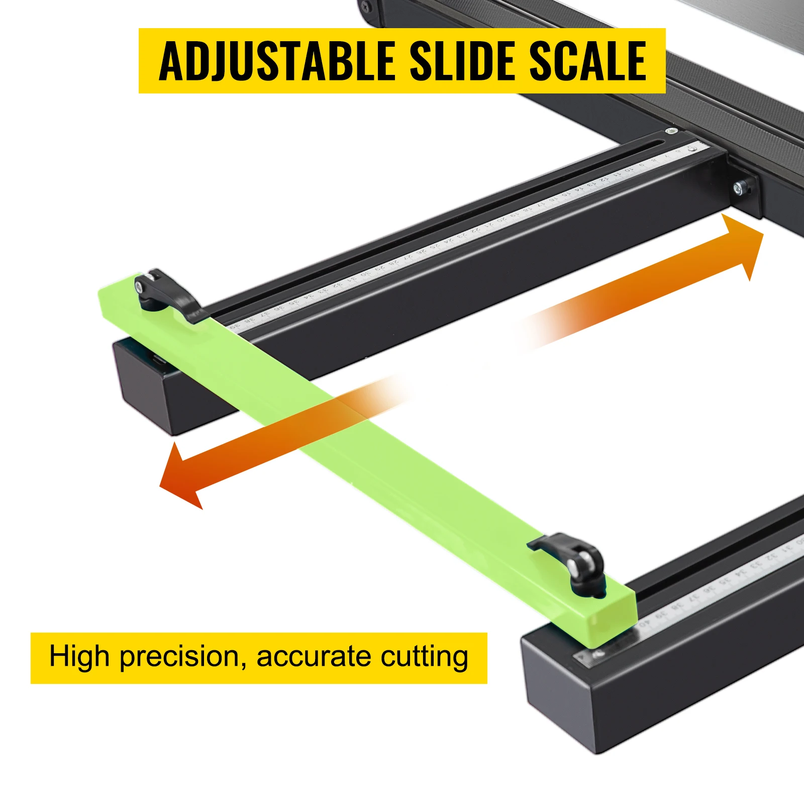 SucceBuy Tile Cutter Manual Tool w/ Precise Laser Positioning Rubber Surface Single Rail for Porcelain Ceramic Industry