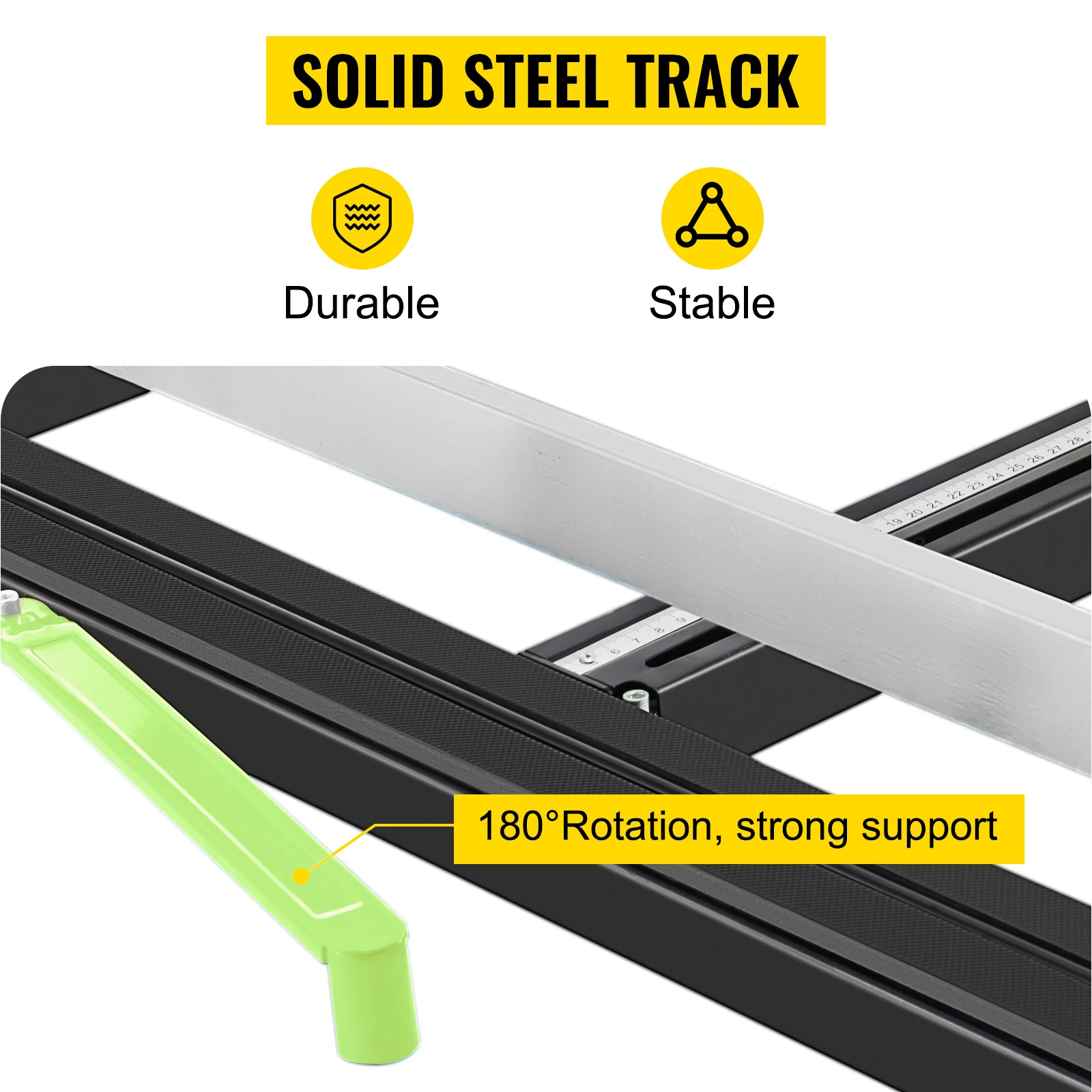 SucceBuy Tile Cutter Manual Tool w/ Precise Laser Positioning Rubber Surface Single Rail for Porcelain Ceramic Industry