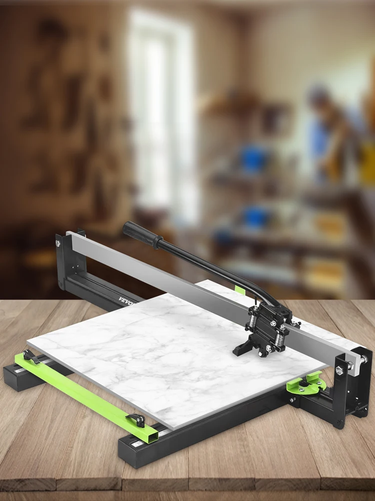 SucceBuy Tile Cutter Manual Tool w/ Precise Laser Positioning Rubber Surface Single Rail for Porcelain Ceramic Industry