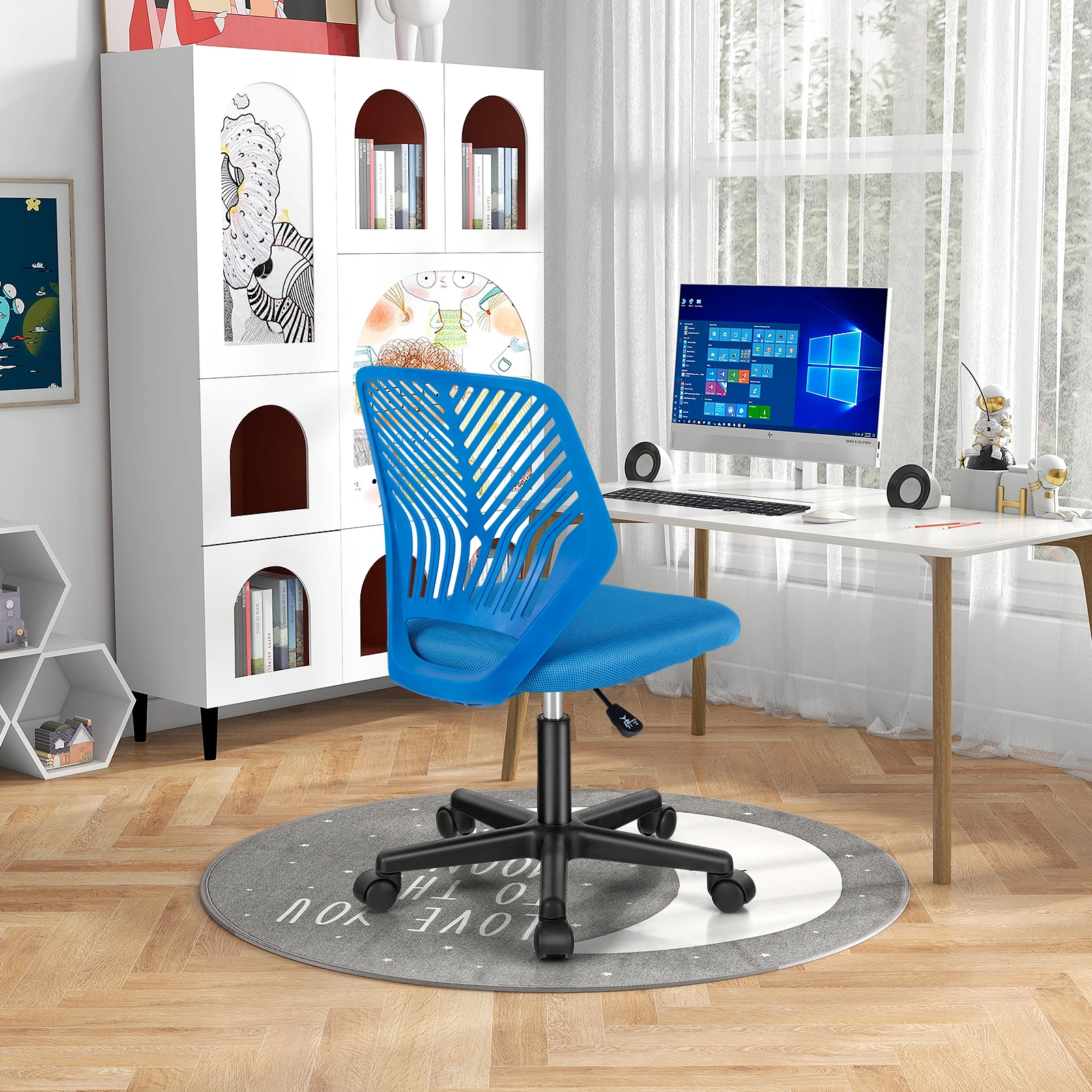 Desk chair children armless children desk chair children swivel chair height adjustable kids office chair swivel chair
