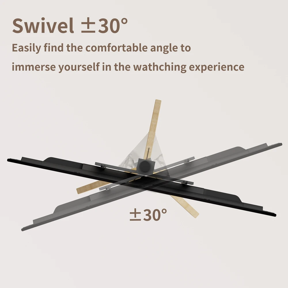 Height Adjustable Swivel Corner Floor TV Stand Universal for 40-75 Inches Max Load 40kg