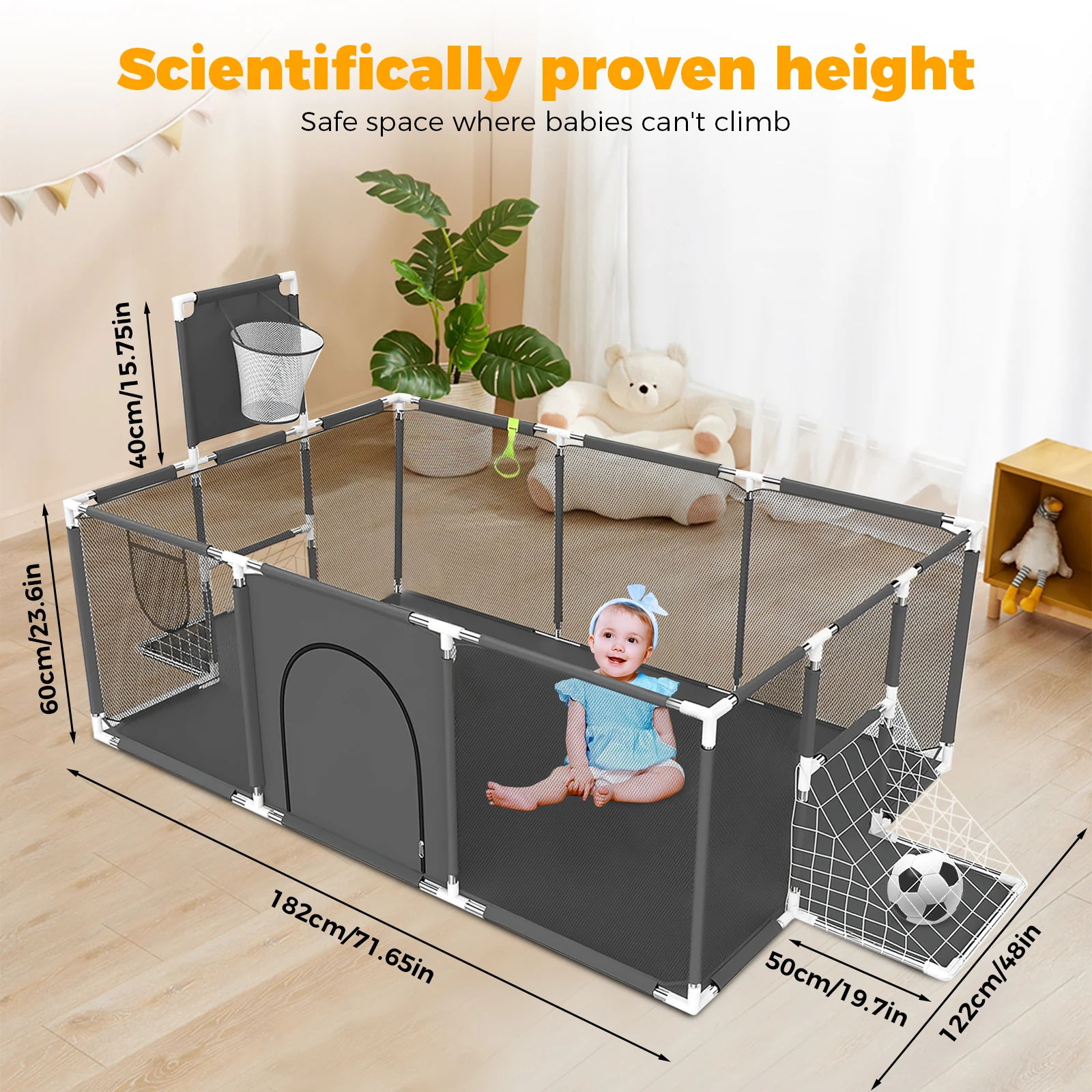 Baby Playpen for Children New Arrival Baby Playground for 6 Months~6 Years Old Kids Ball Pit Playpen Indoor Baby Safety Fence