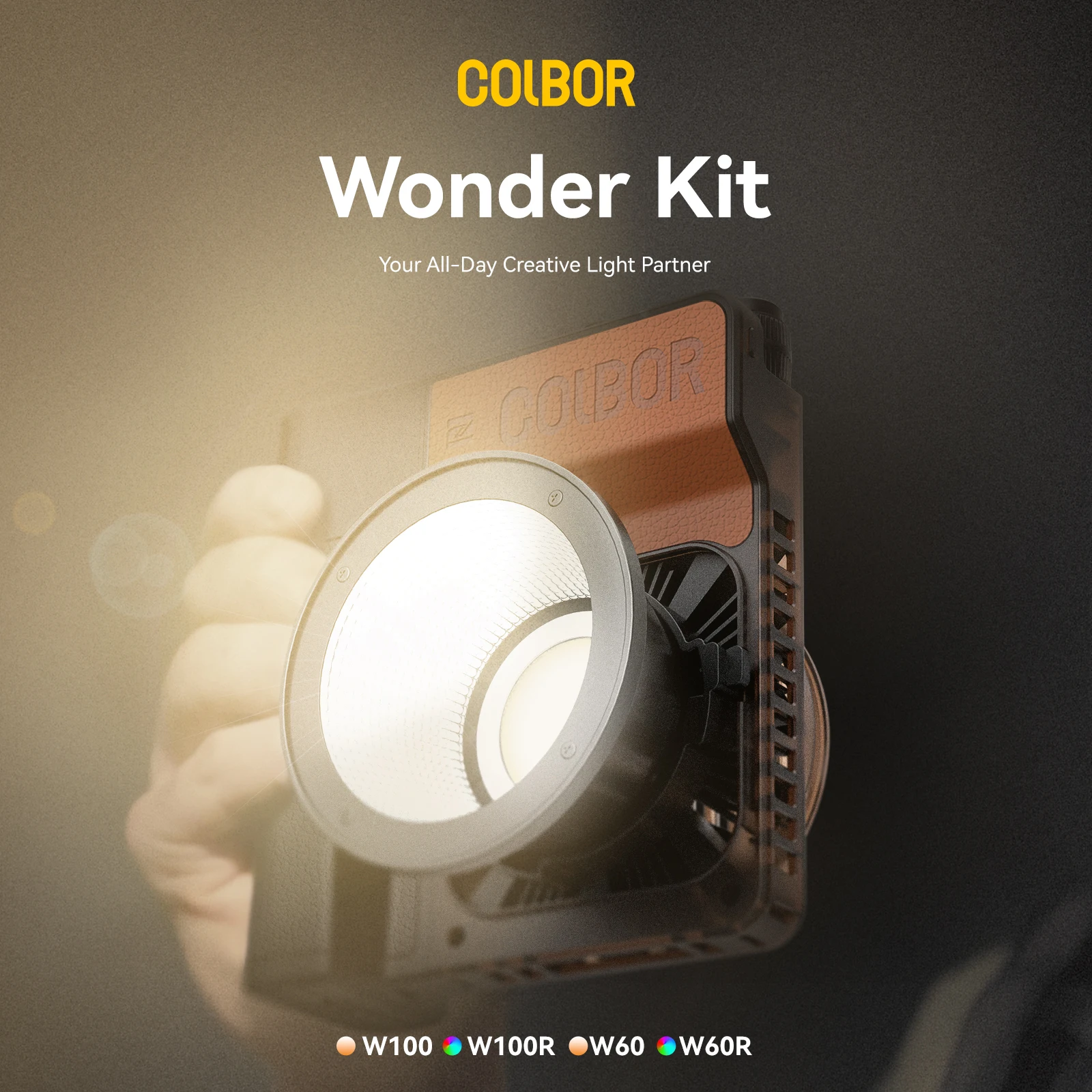 COLBOR W100R Kit 100W 2700-6500K RGBWW Led Video Light with Battery Built-in NFC for Camera Studio Photography Fill Lamp