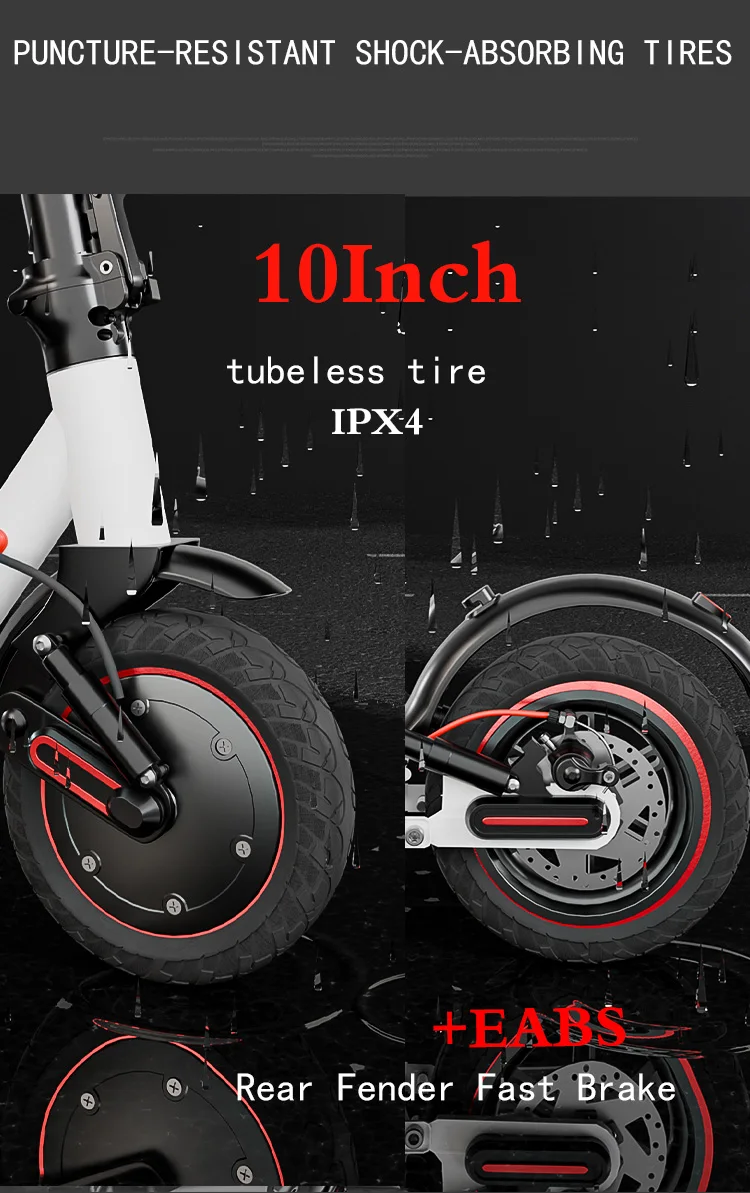 T1/T1 Pro Electric Scooter for Adults, 36V 10.4Ah Battery, 8/10-inch Tubeless Tires, Urban, Portable, Foldable Design
