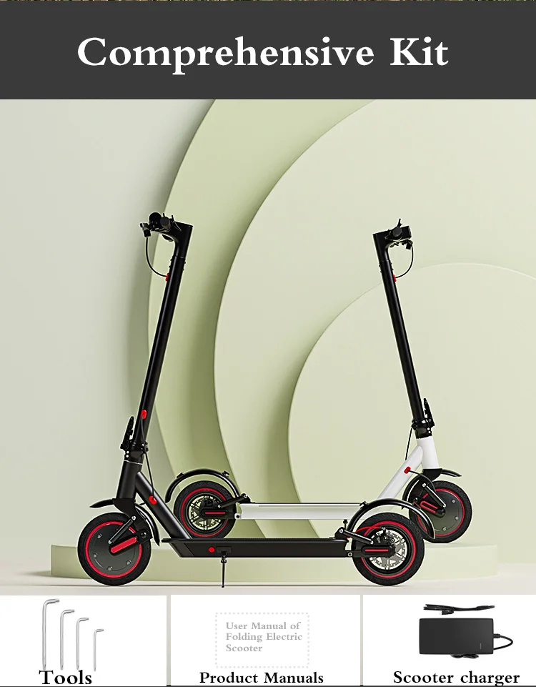 T1/T1 Pro Electric Scooter for Adults, 36V 10.4Ah Battery, 8/10-inch Tubeless Tires, Urban, Portable, Foldable Design